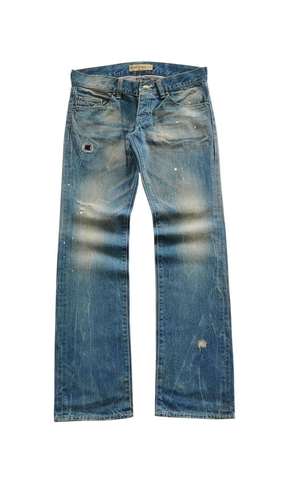 Japanese Brand Eight by COLD LABEL Denim Paint Splatter - Kapital Style Size US 34 / EU 50 - 1 Thumbnail