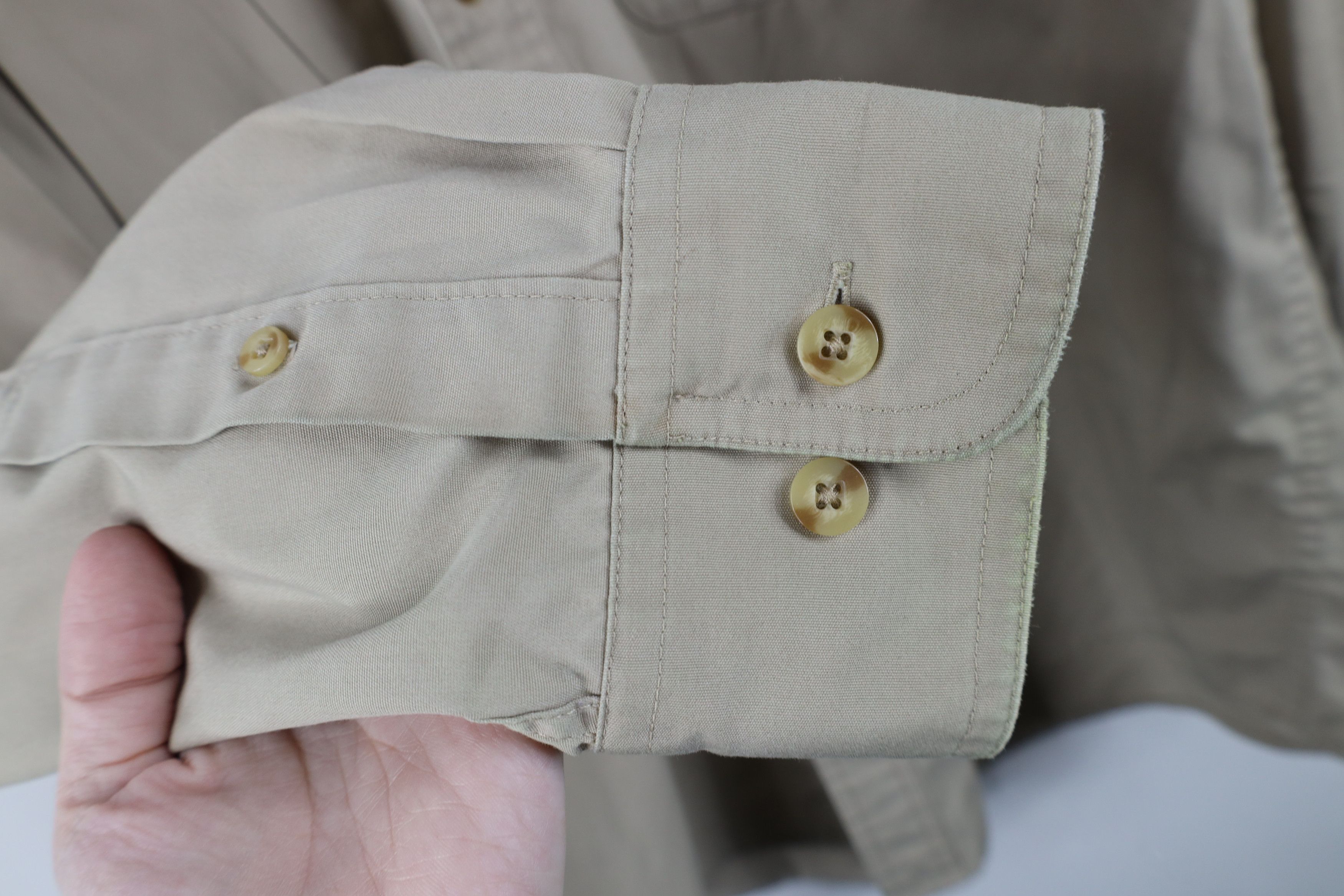 Cabelas Vintage 90s Cabelas Spell Out Safari Bush Button Shirt Size US L / EU 52-54 / 3 - 11 Thumbnail