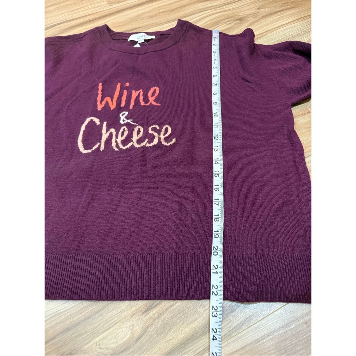 Loft Loft NWT Wine and Cheese Pullover Sweater size Large Size L / US 10 / IT 46 - 7 Thumbnail