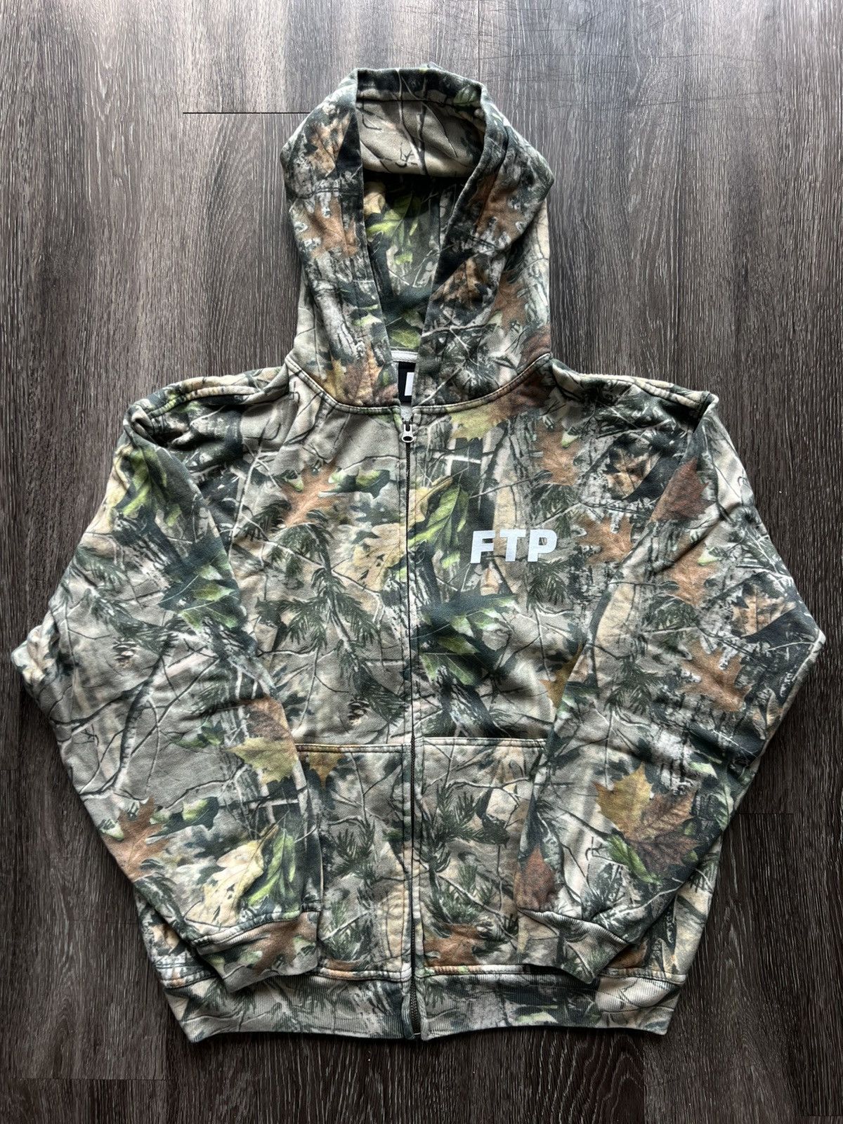 Fuck The Population FTP TREE CAMO ZIP UP HOODIE | Grailed