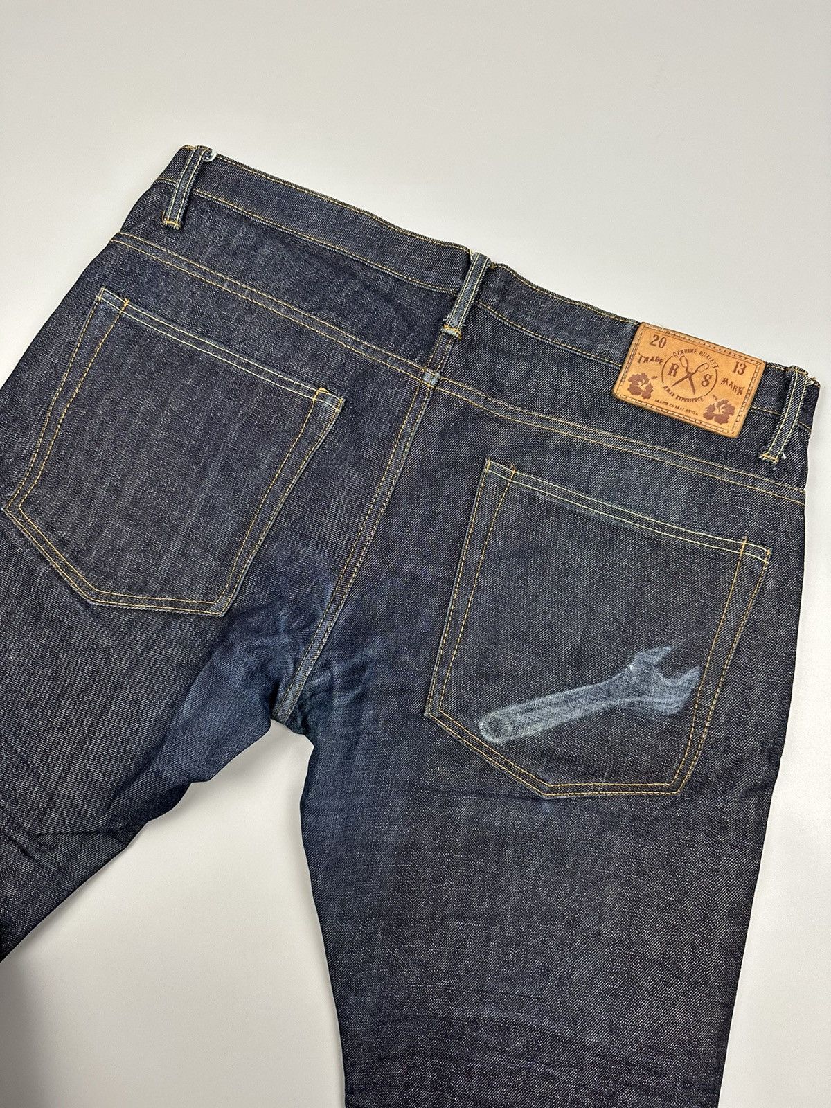 Designer Vintage Selvedge Denim Wrench Pocket Design Size US 40 / EU 56 - 8 Thumbnail