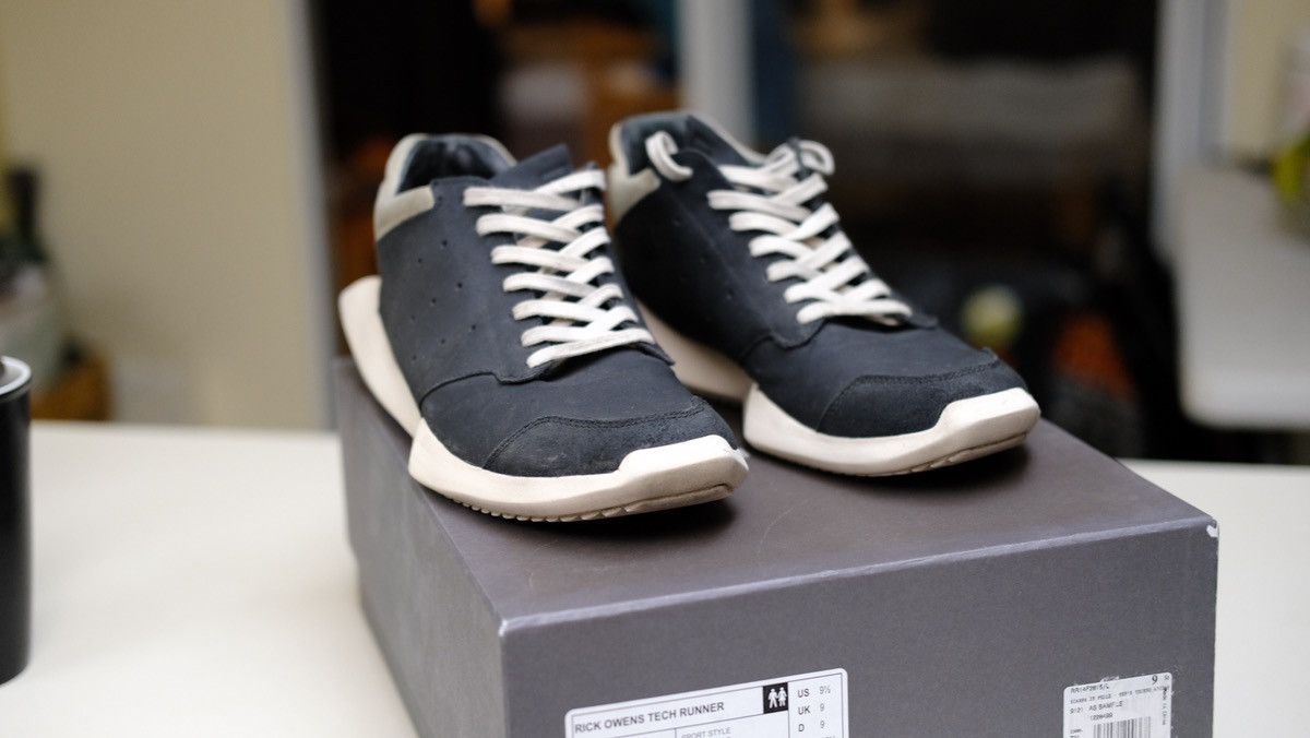 Boris Bidjan Saberi × Rick Owens × Rick Owens Drkshdw Rick Owens Tech Runner Size US 9 / EU 42 - 5 Thumbnail
