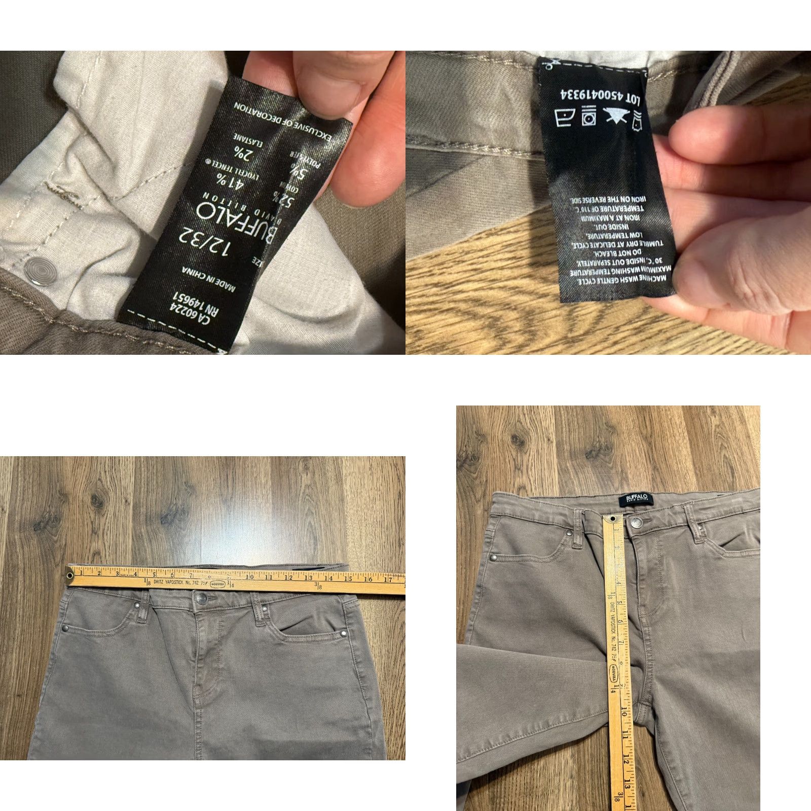 Buffalo David Bitton Buffalo David Bitton Jeans Womens 12/32 Brown Mid Rise Soft Stretch Ankle Skinny Size 34" / US 12 / IT 48 - 8 Thumbnail
