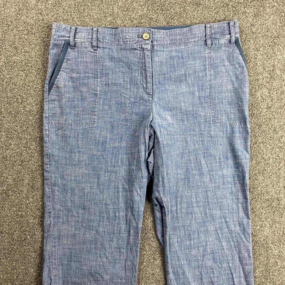 Talbots Talbots Pants Women's 16P Petite Blue Capri Cuffed Hem Size 38" / US 16 / IT 52 - 2 Thumbnail