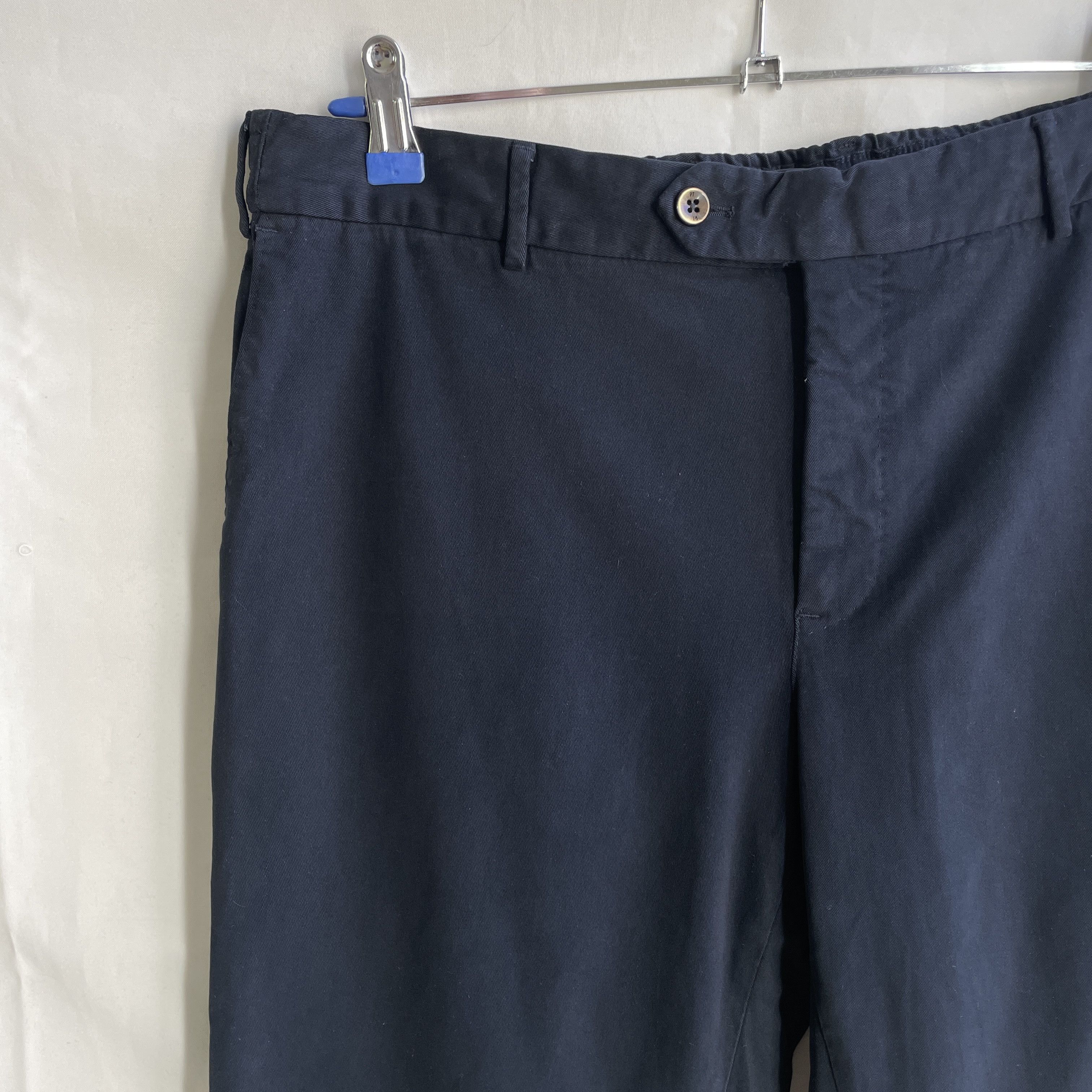 PT Torino PT Torino Navy Slim Drawstring Stretch Modal Cotton Trousers Size US 34 / EU 50 - 6 Thumbnail