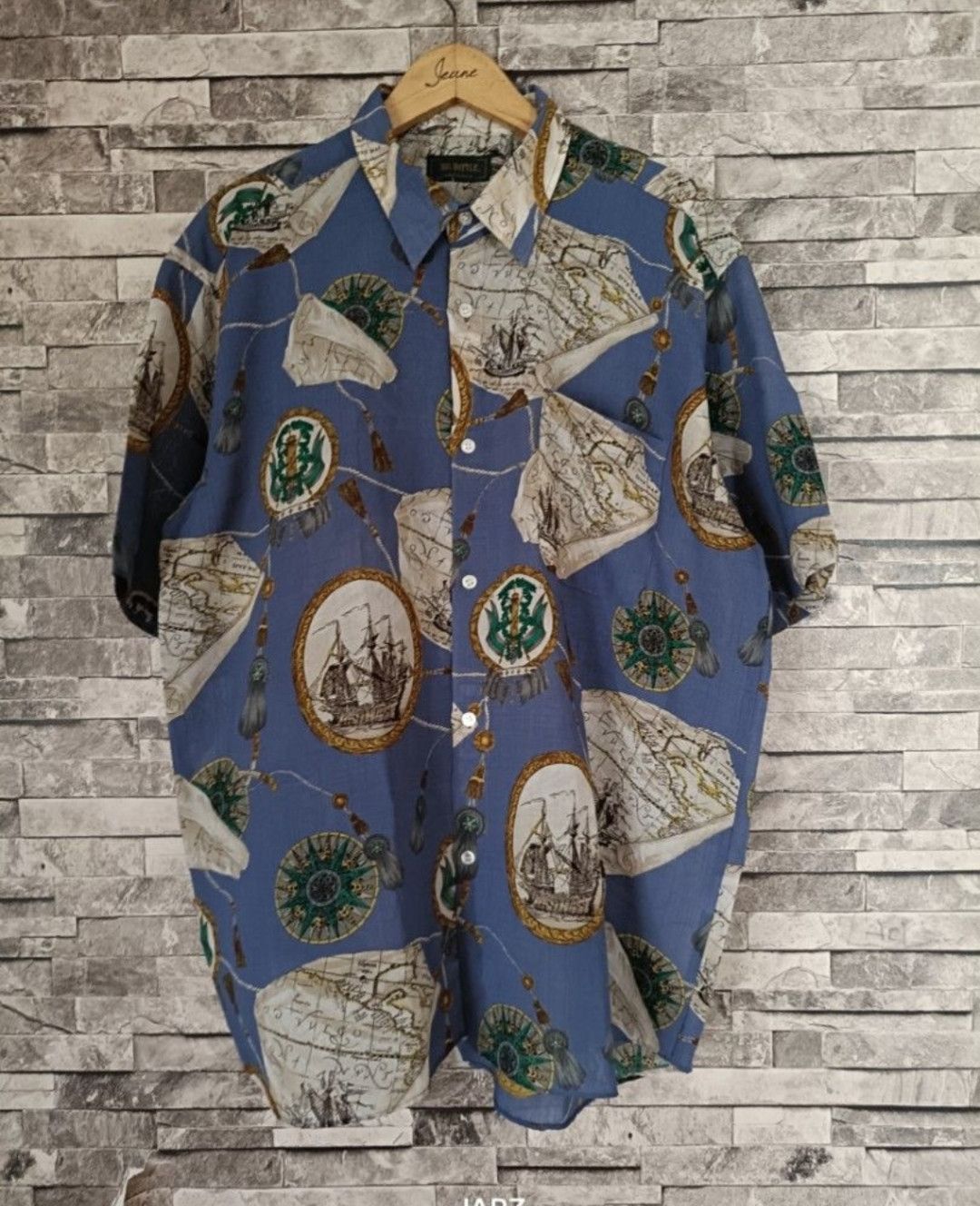 Japanese Brand Big battle ships Hawaiian button shirt Size US XL / EU 56 / 4 - 1 Thumbnail