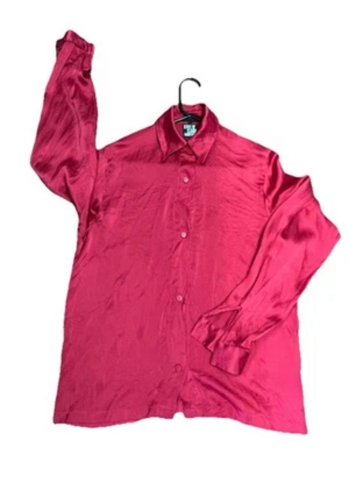 Claude Montana Vintage Claude Montana Silk Blouse Italy Size 42 Maroon Red Size M / US 6-8 / IT 42-44 - 5 Thumbnail