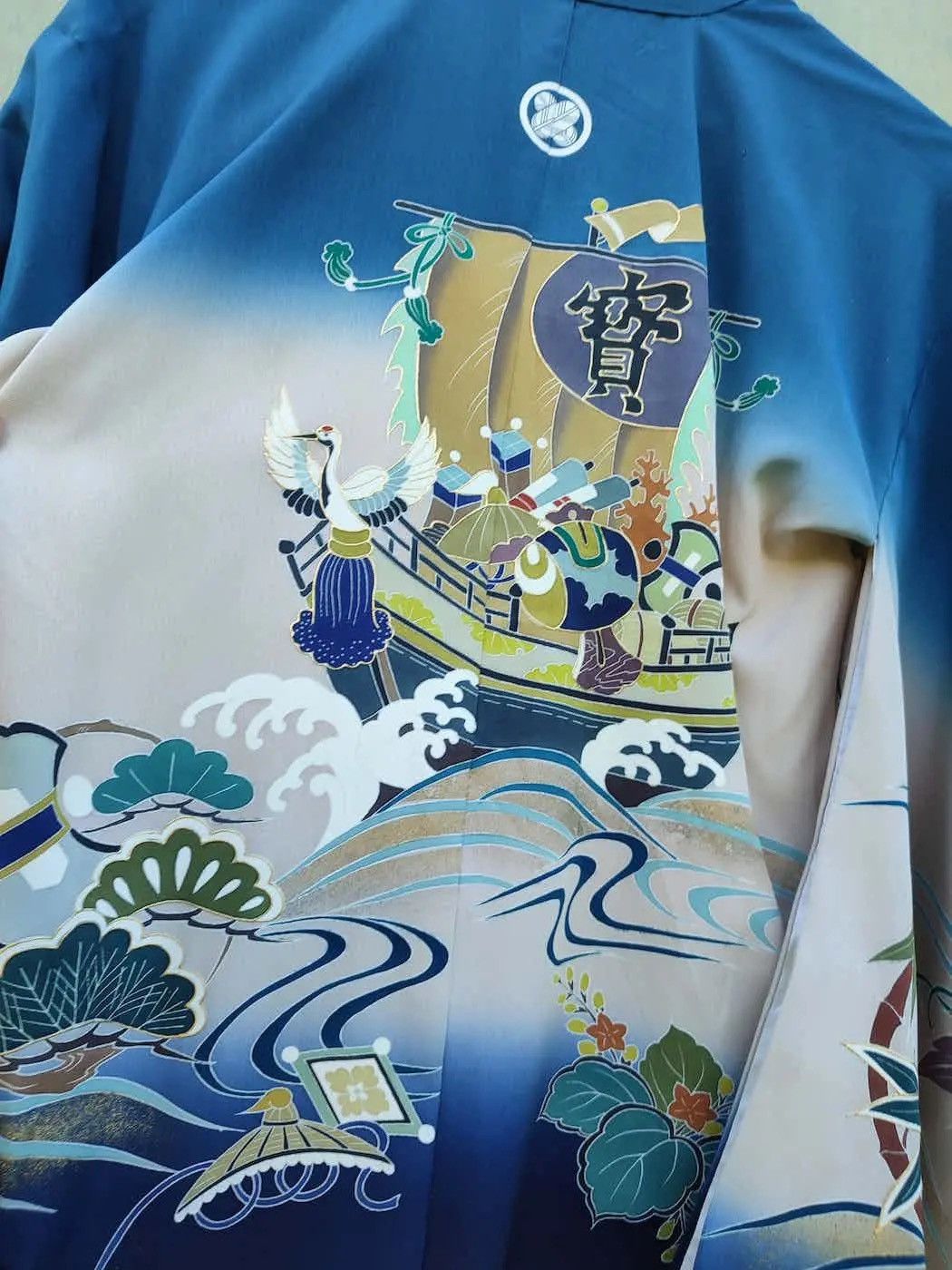Vintage Vintage Japanese Haori Kimono Jacket with TreasureShip Print Size US M / EU 48-50 / 2 - 2 Thumbnail