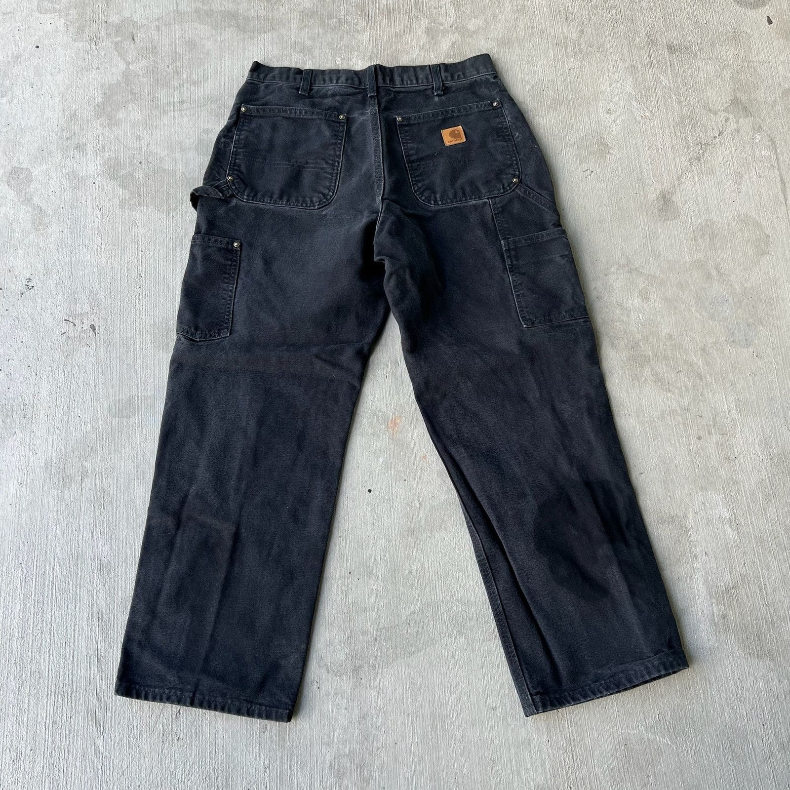 Carhartt × Vintage Carhartt black double knee work wear carpenter pants Size US 31 - 4 Thumbnail