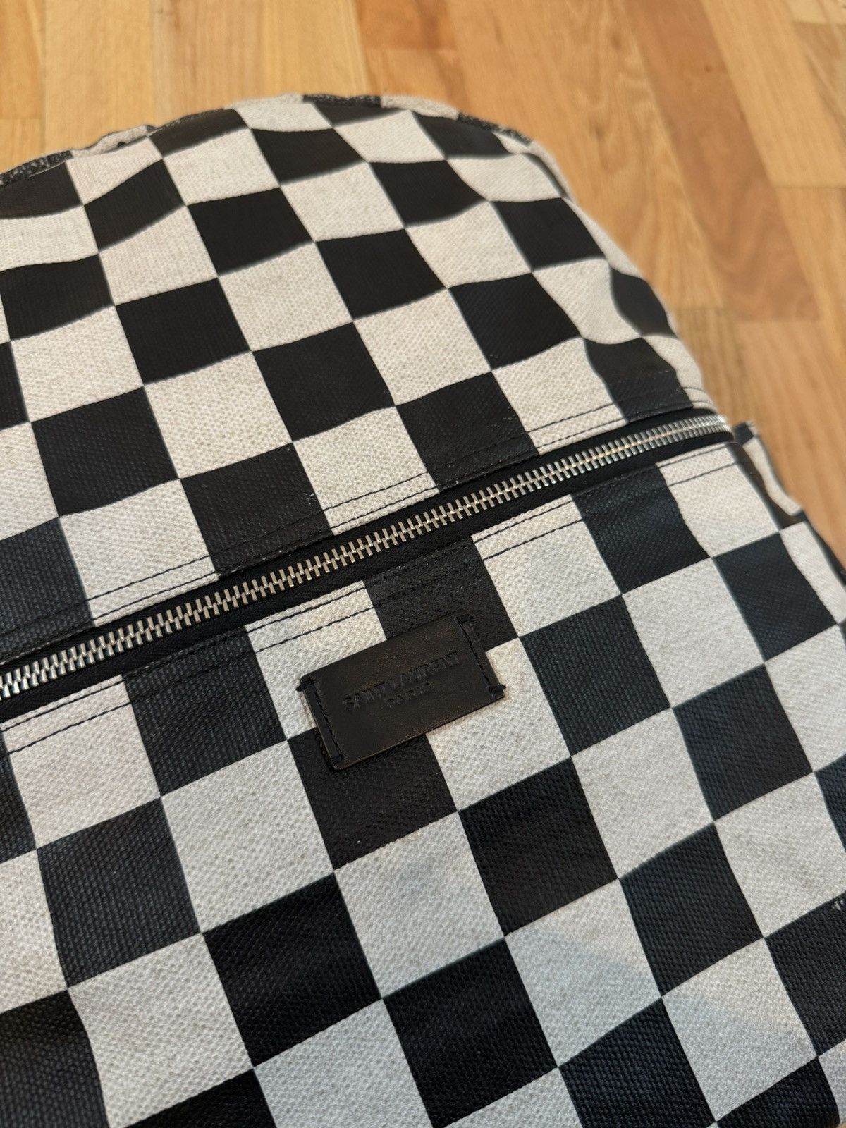 Saint Laurent Paris SS20 Checkered Backpack Size ONE SIZE - 2 Thumbnail