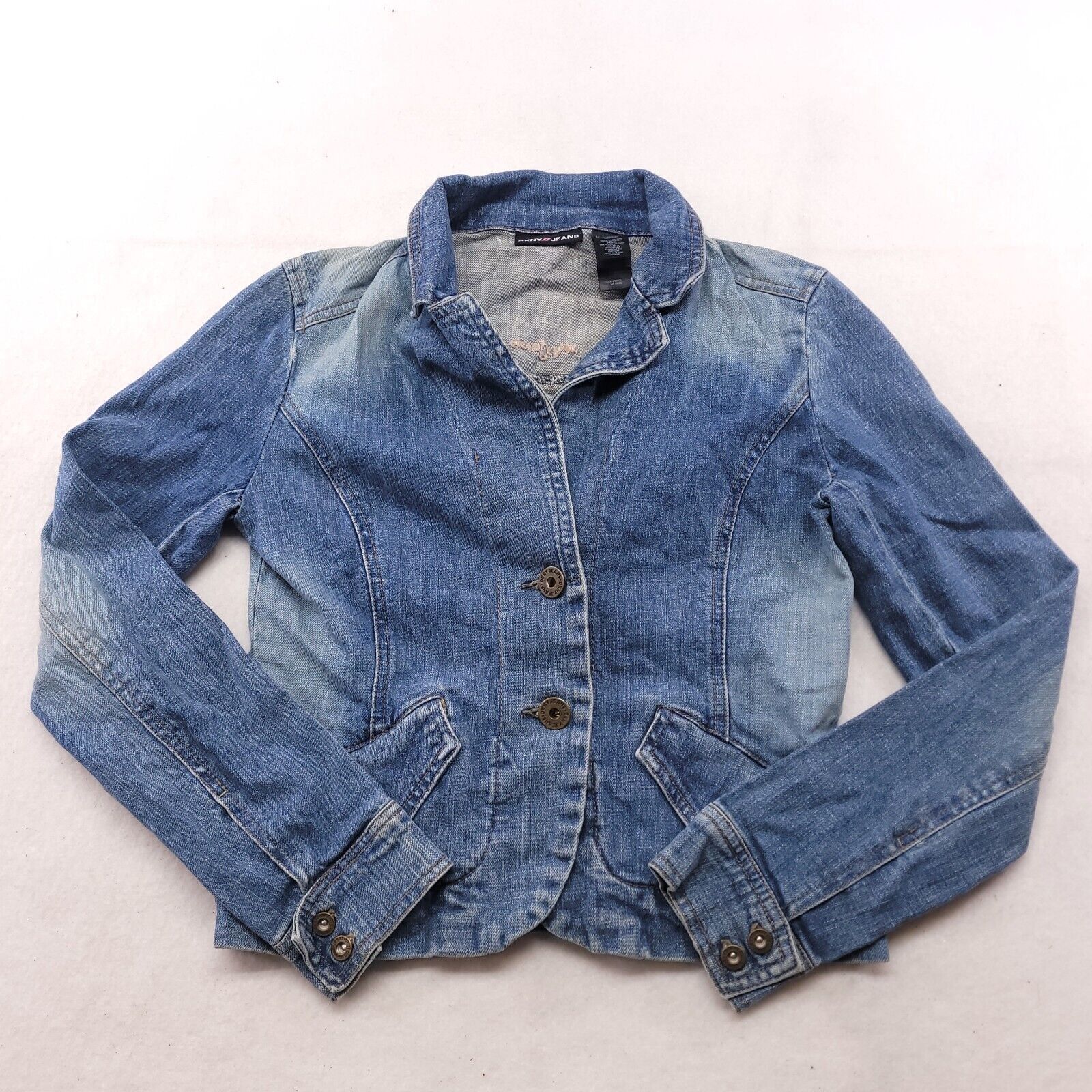 DKNY DKNY Jeans Denim Long Sleeve Jacket Womens Size Small S Blue Size S / US 4 / IT 40 - 2 Thumbnail