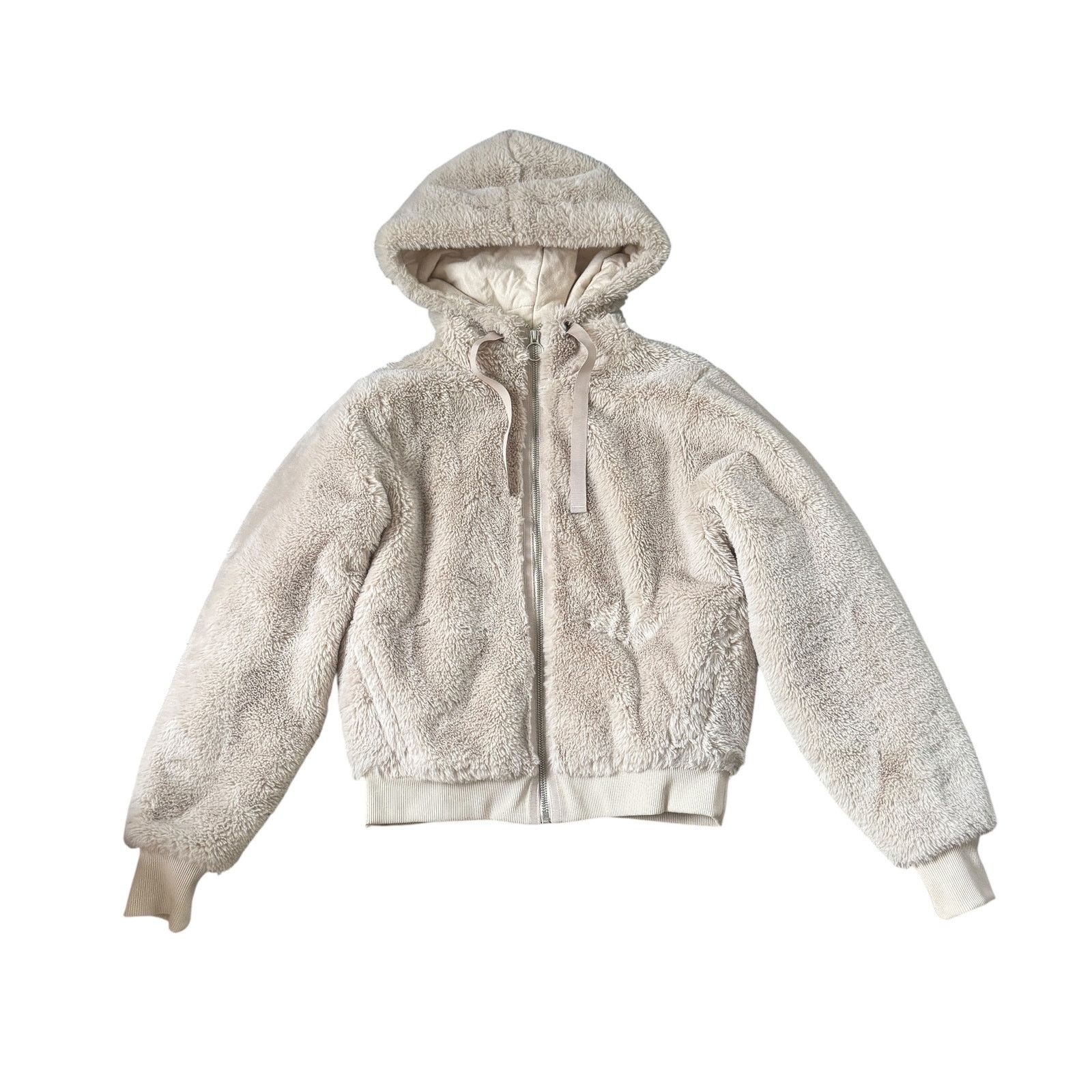 Athleta Athleta Ritual Faux-Fur Jacket Beige Abalone Size XXS / US 00 / IT 34 - 2 Thumbnail