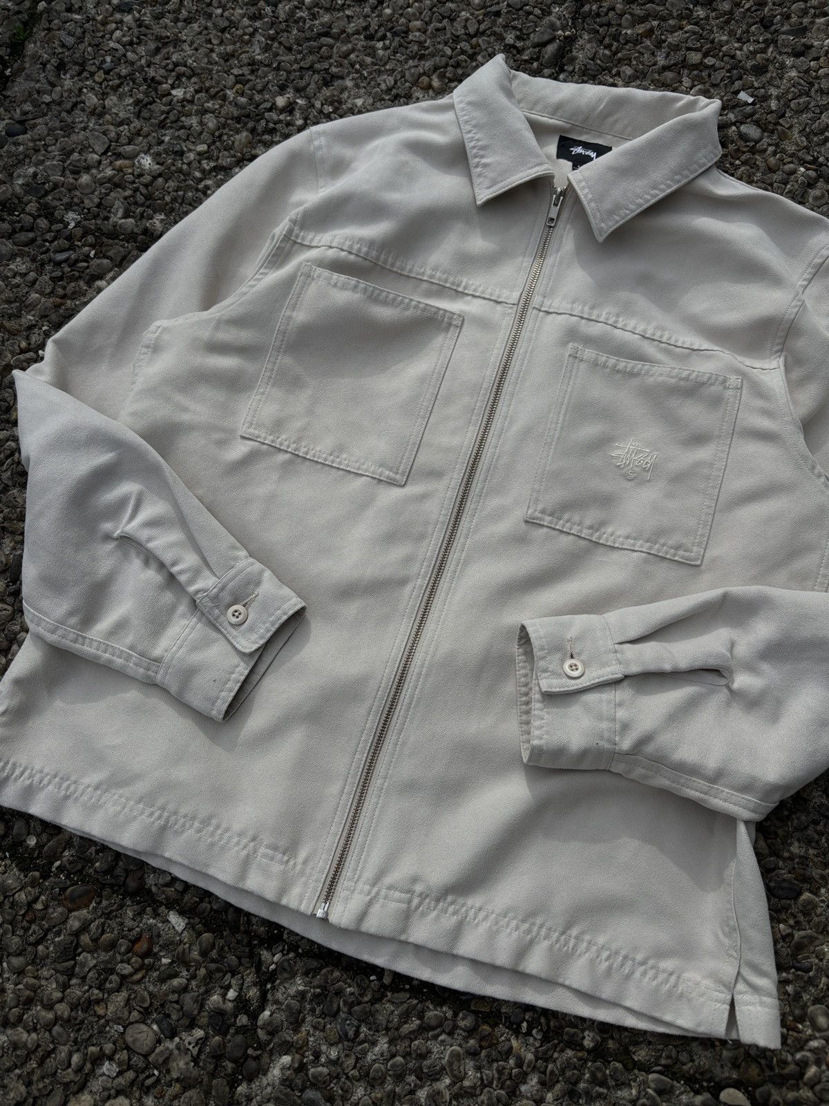 Stussy Stussy Micro Suede Work Shirt (L) Size US L / EU 52-54 / 3 - 6 Thumbnail