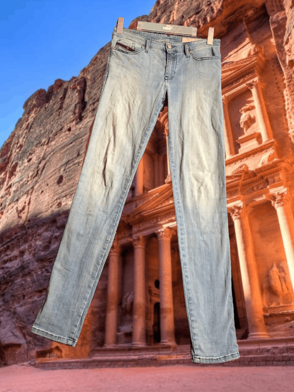 Diesel distressed denim jeans vintage DIESEL Y2K slim skinny Size 28" / US 6 / IT 42 - 1 Thumbnail