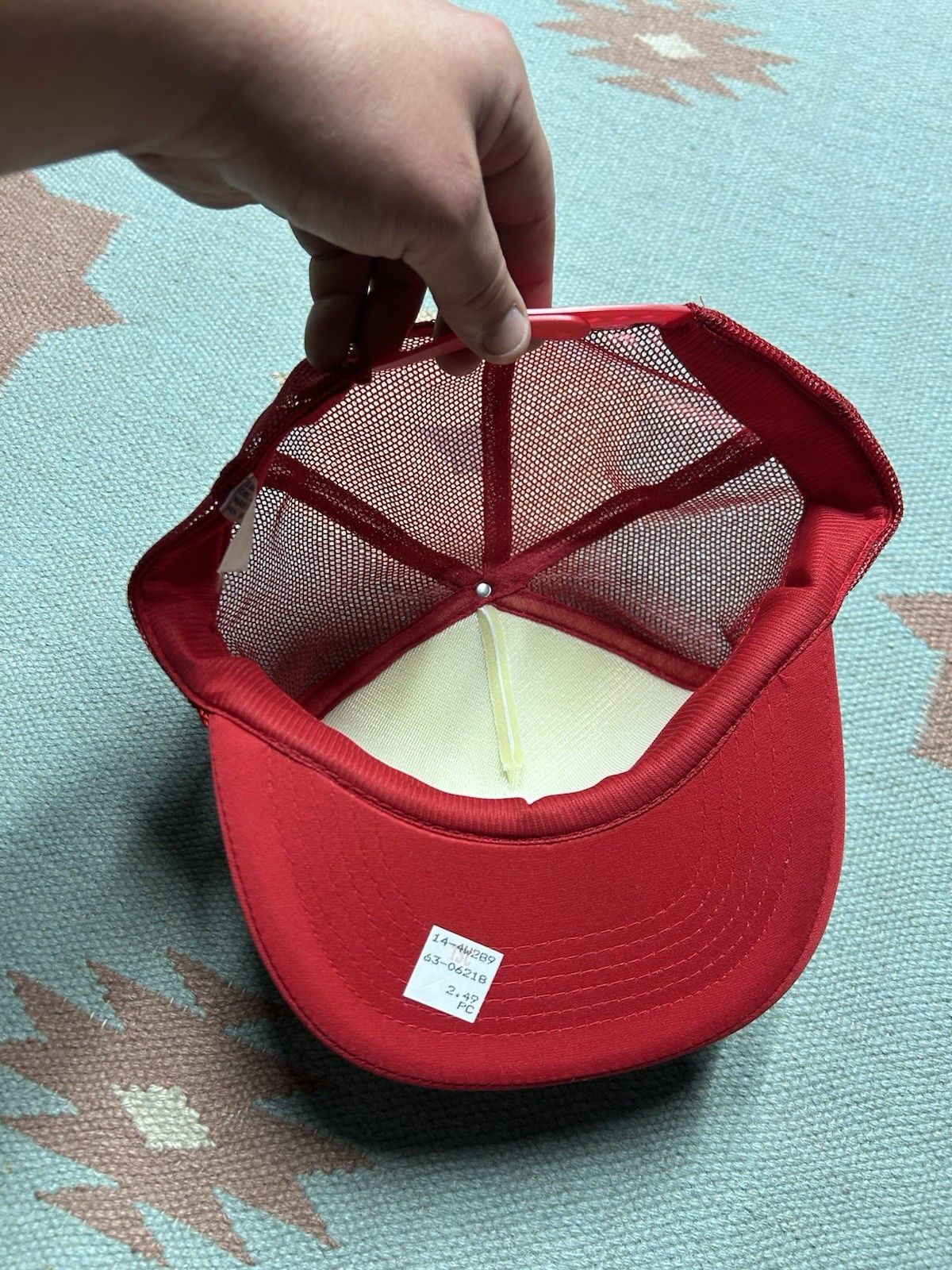 Vintage Vtg trucker hat tractor supply co TSC farm red white 2 tone Size ONE SIZE - 5 Thumbnail