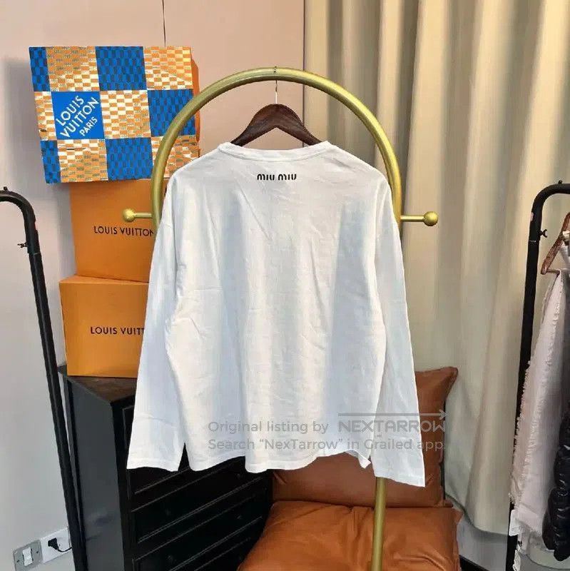Miu Miu Miu Miu Striped Women's Sweatshirt . Size M / US 6-8 / IT 42-44 - 2 Thumbnail
