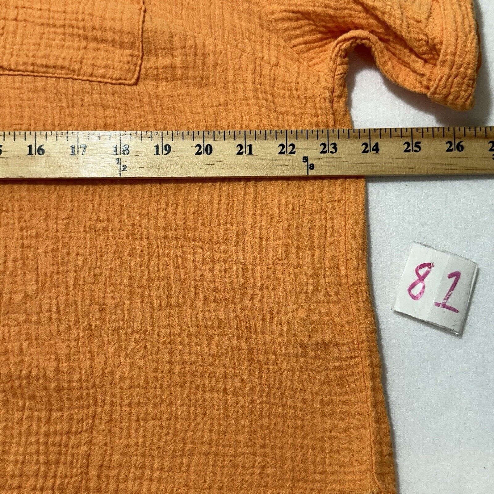 Other Cato Large Orange Button Front Blouse Raw Hem Gauze Top Size L / US 10 / IT 46 - 8 Thumbnail