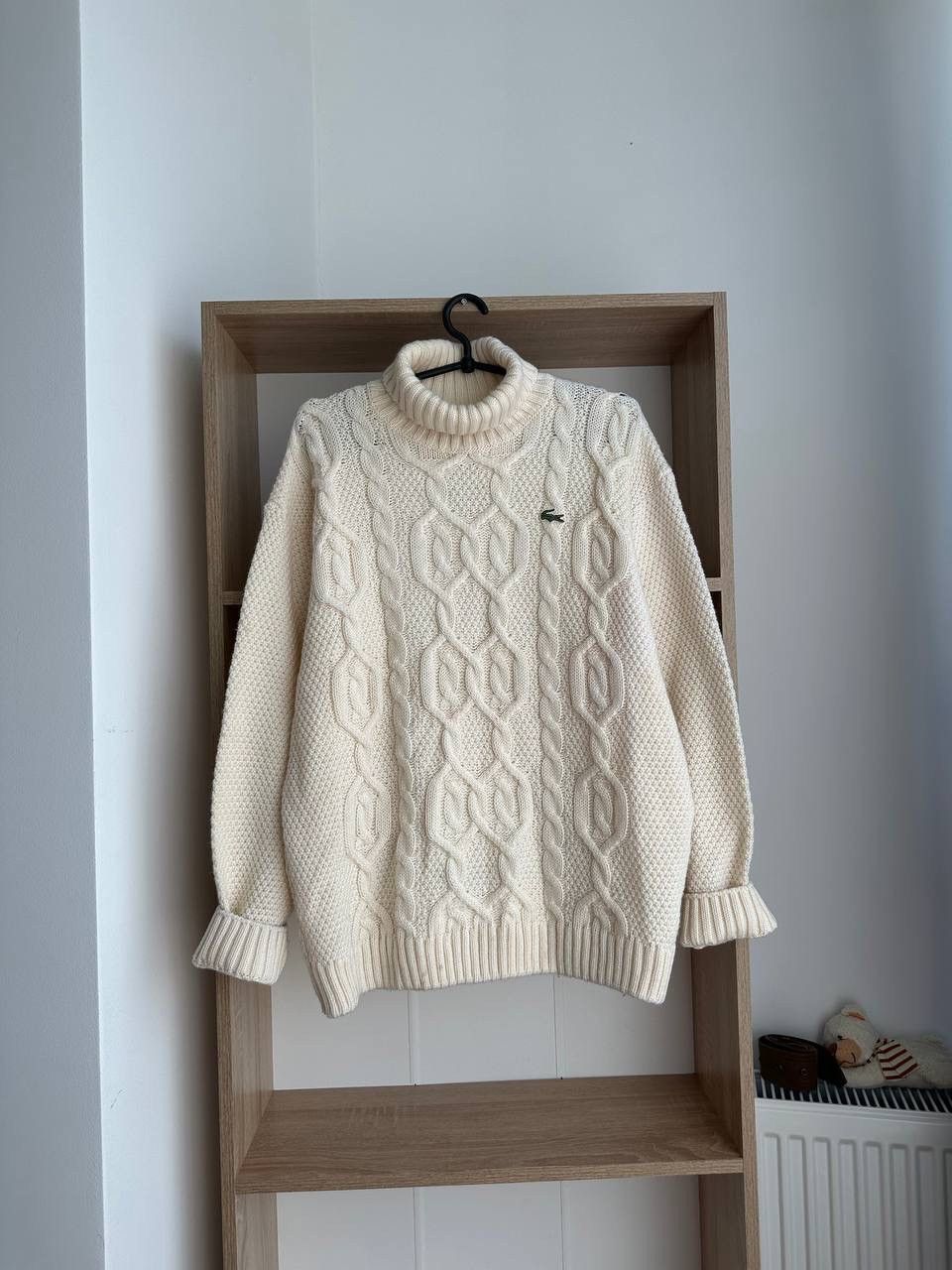 Lacoste × Vintage Vintage Lacoste Beige Knitted Wool Blend Sweater Size US M / EU 48-50 / 2 - 4 Thumbnail