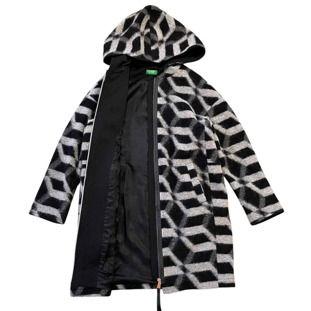 United Colors Of Benetton United Colors of Benetton Hooded Overcoat Size US M / EU 48-50 / 2 - 4 Thumbnail
