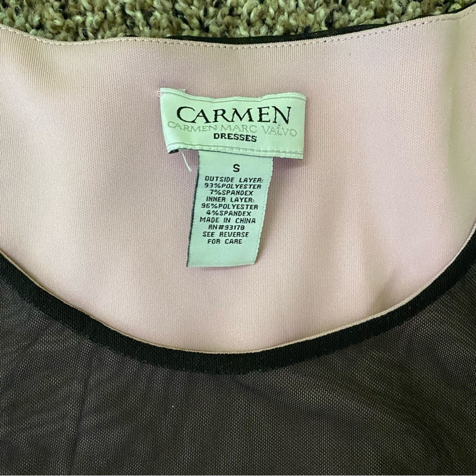 Other Carmen Marc Valvo Women's Pink and Black Dress Size S Size S / US 4 / IT 40 - 2 Thumbnail