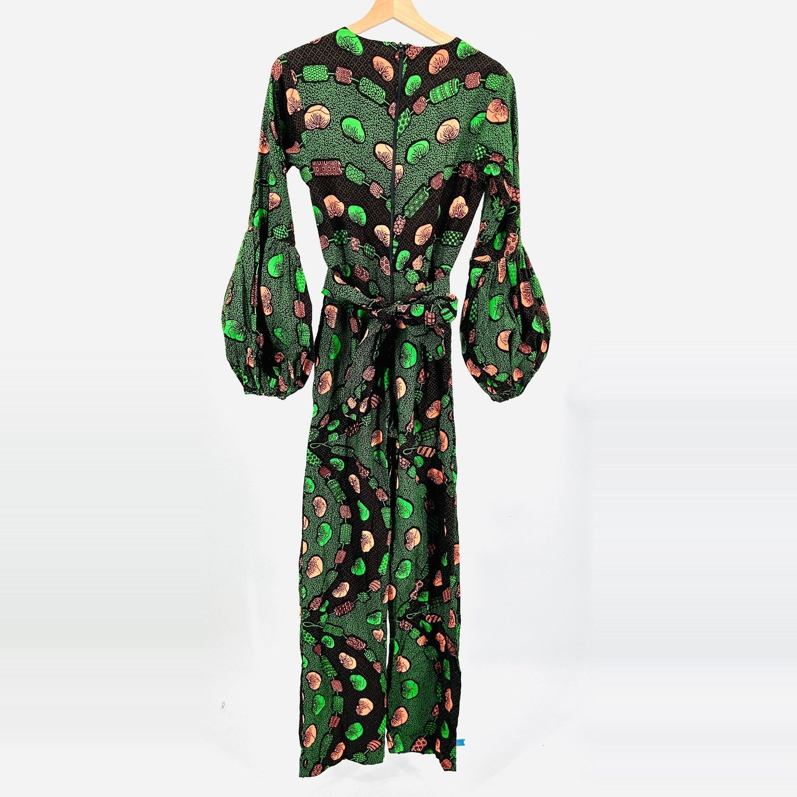 Other Green Coral Mushroom Ankara Print Balloon Sleeve Jumpsuit Size S / US 4 / IT 40 - 6 Thumbnail