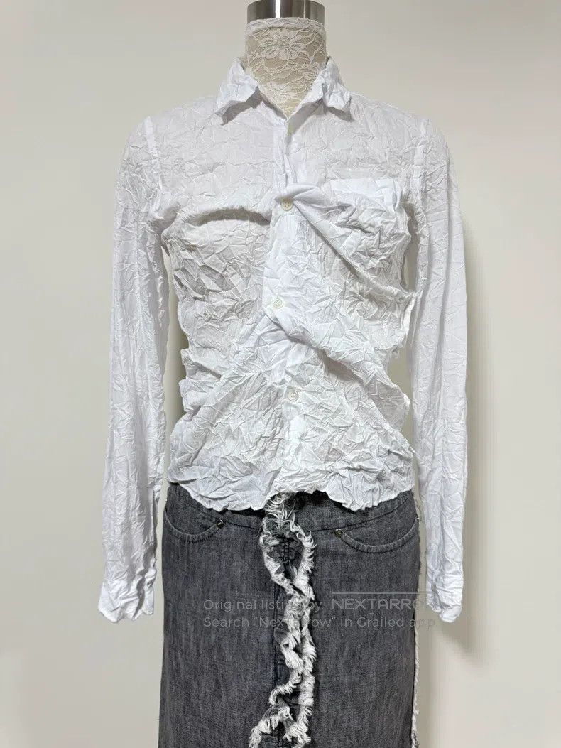 Junya Watanabe Junya Watanabe White Pleated Origami Texture Point Collar Size S / US 4 / IT 40 - 2 Thumbnail