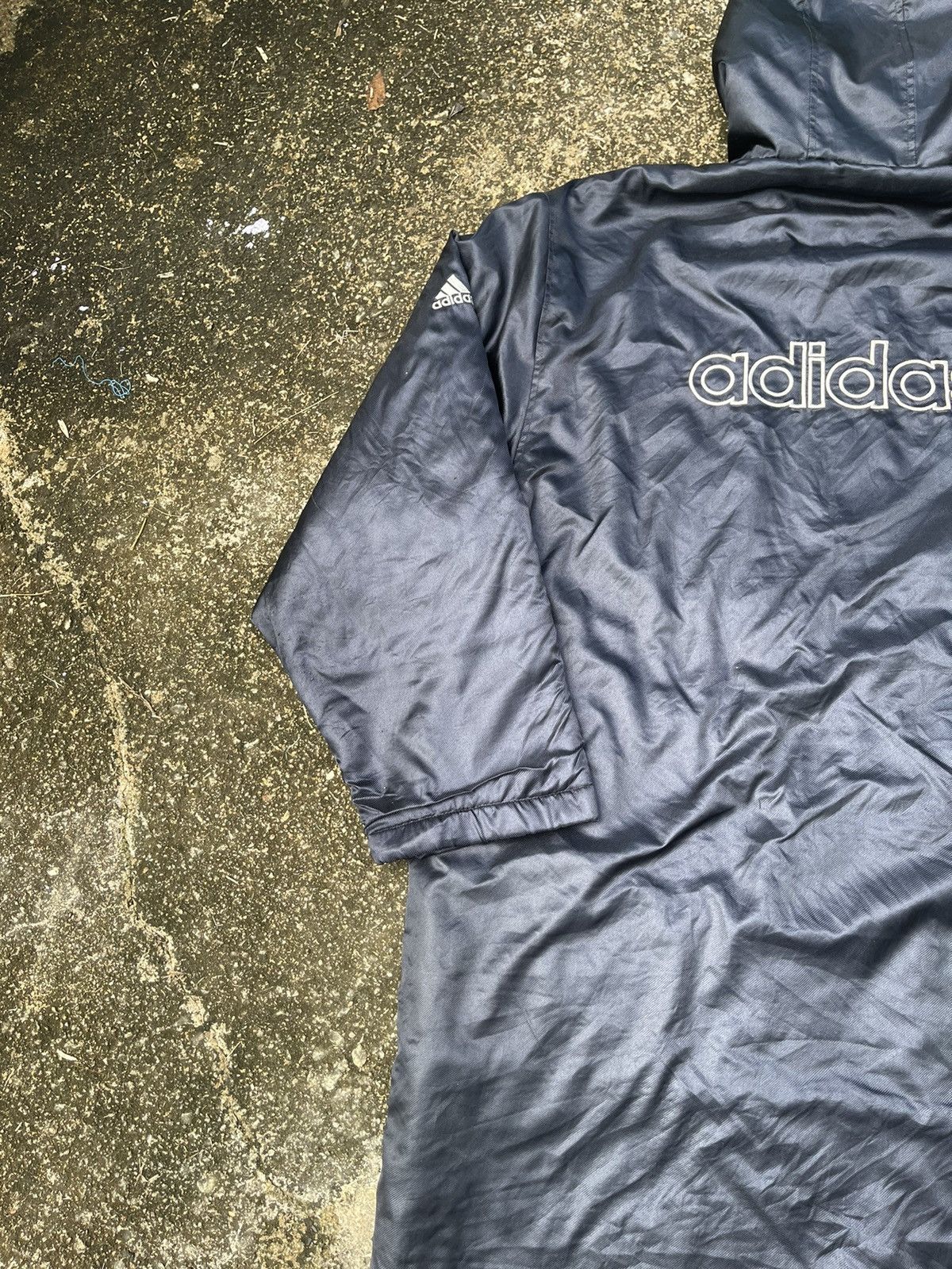 Adidas Vintage Adidas Long Hooded Fleece-Lined Coat (Black) Size US M / EU 48-50 / 2 - 3 Thumbnail