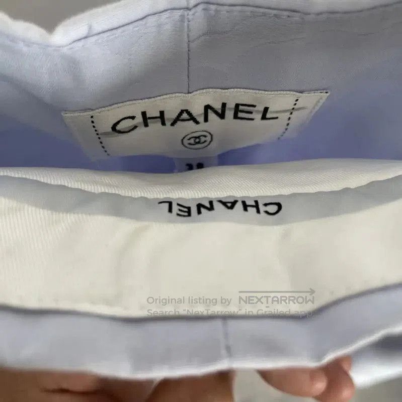 Chanel Chanel Summer Light Blue Cotton Casual Pants . Size 27" / US 4 / IT 40 - 5 Thumbnail