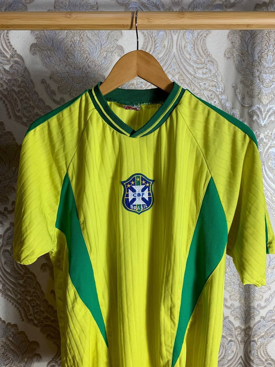 Vintage VERY RARE BRAZIL RONALDO 9 RETRO SOCCER JERSEY BLOKE 90s Y2K Size US XL / EU 56 / 4 - 3 Thumbnail
