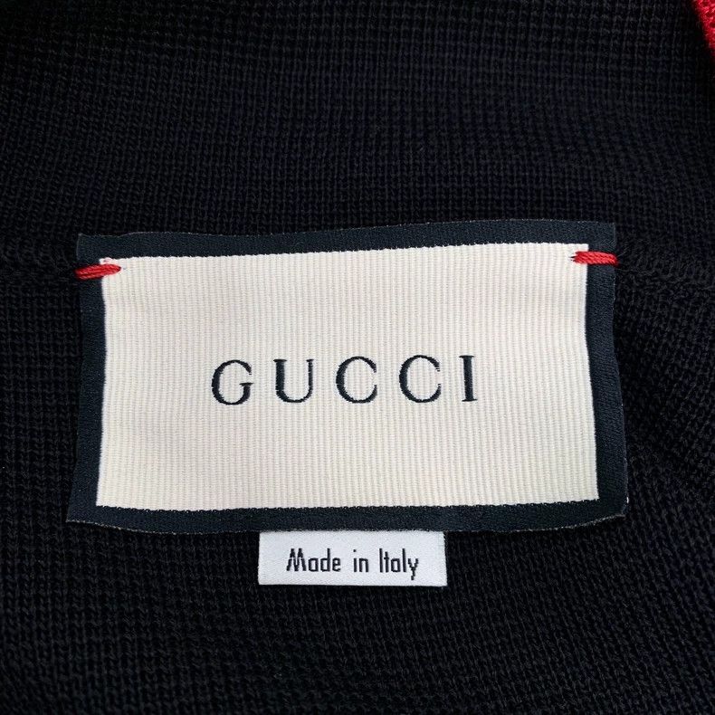 Gucci Gucci Black striped gold buckle mulberry silk knitted cardi Size US XS / EU 42 / 0 - 6 Thumbnail