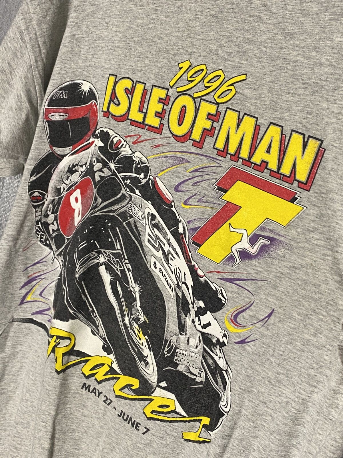 Other 1996 Vintage Isle Of Man Road Racing Moto T-shirt world Size US XL / EU 56 / 4 - 5 Thumbnail
