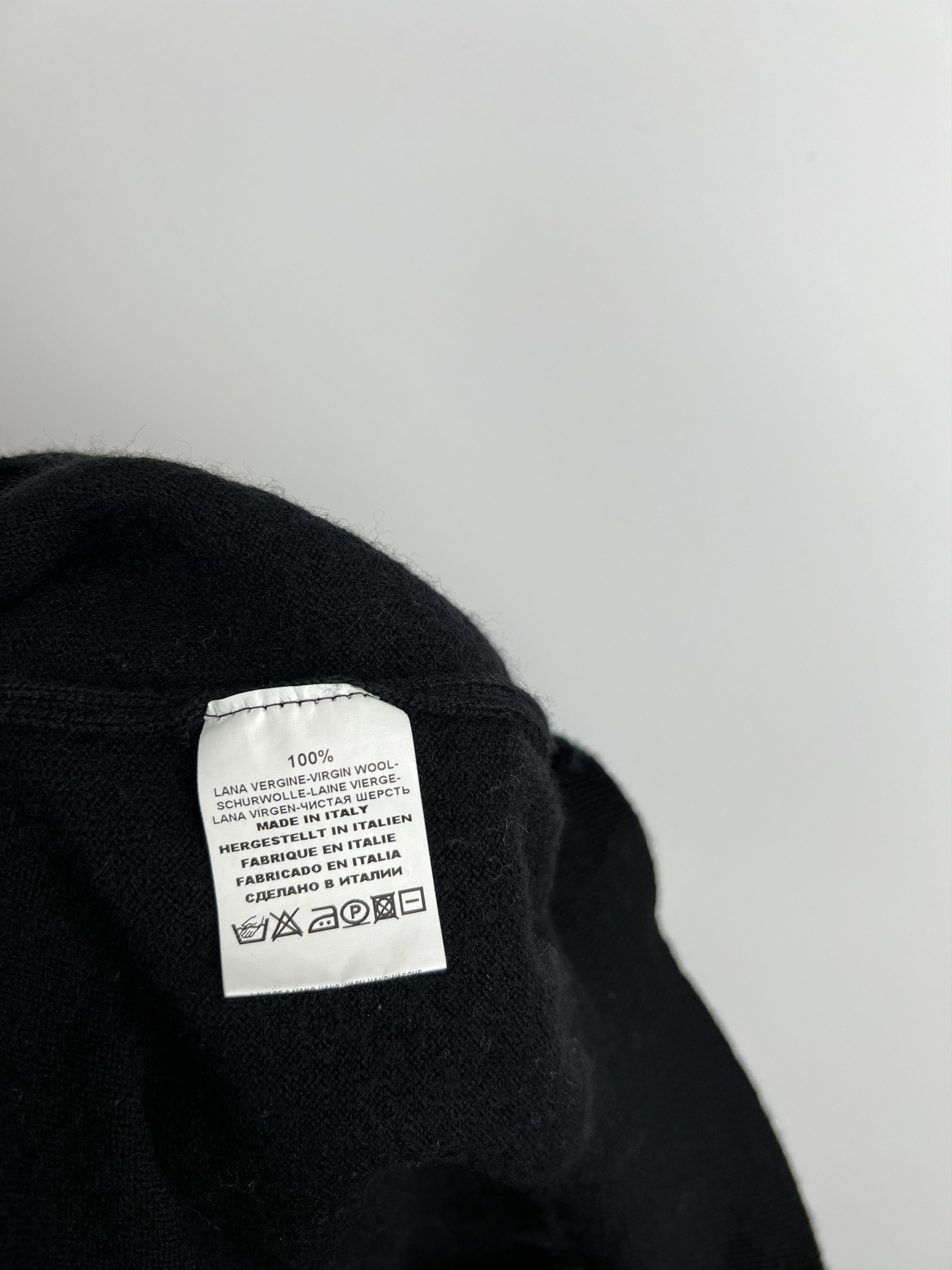 Gran Sasso Gran Sasso Men's Black 100% Wool Crew Sweater Size XL Size US XL / EU 56 / 4 - 6 Thumbnail