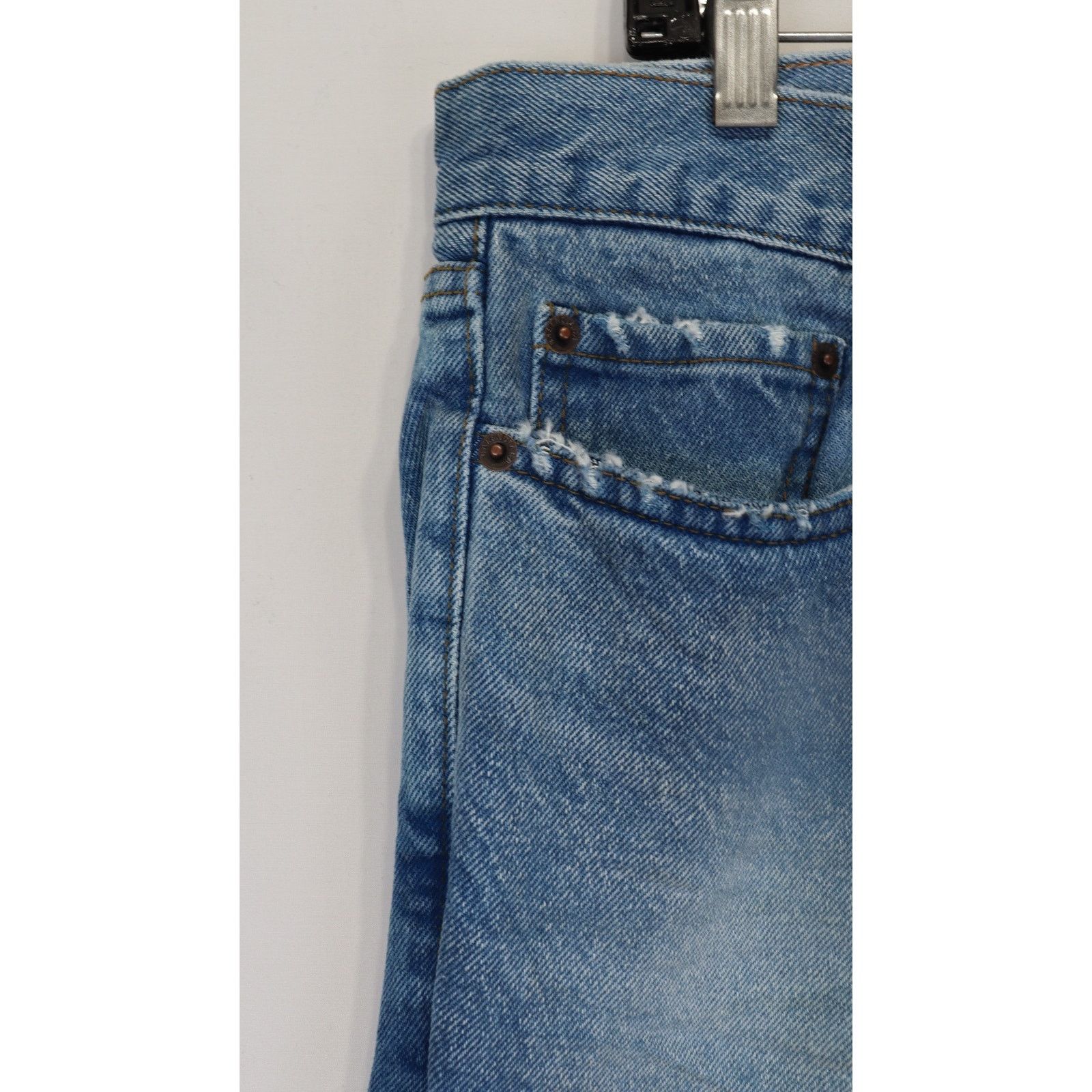 Balenciaga o1rshd1 Japanese Indigo Denim Normal Fit Pants Electric Blue Size US 31 - 6 Thumbnail