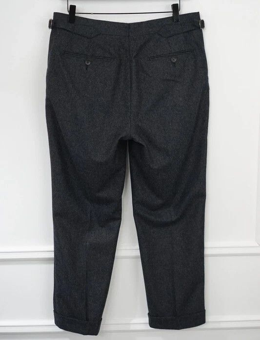Suitsupply Men Suitsupply Brescia Trousers Flannel Wool Grey Size US40 Size 40R - 2 Thumbnail