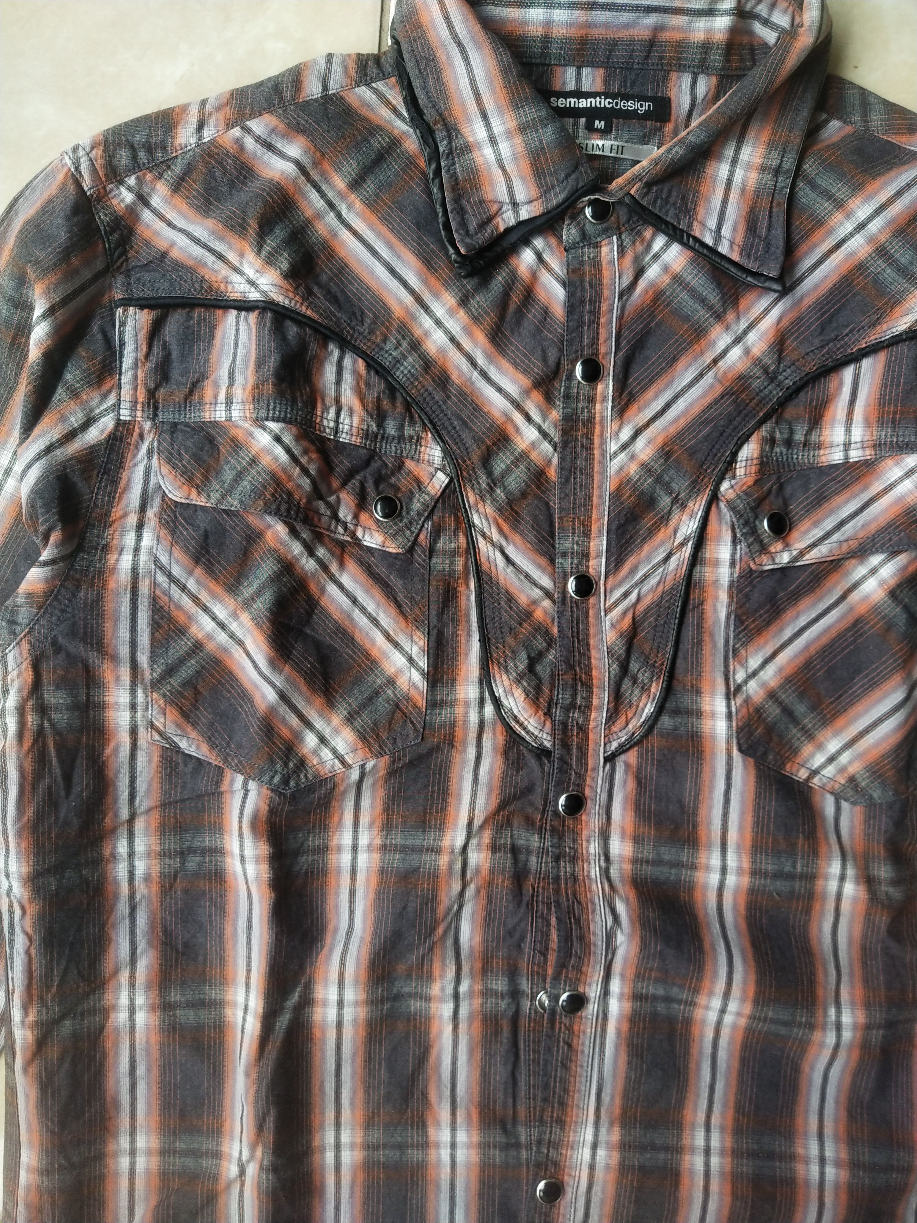 semanticdesign 2000s Semanticdesign Tribal Embroidery Western Plaid Shirt Size US M / EU 48-50 / 2 - 2 Thumbnail