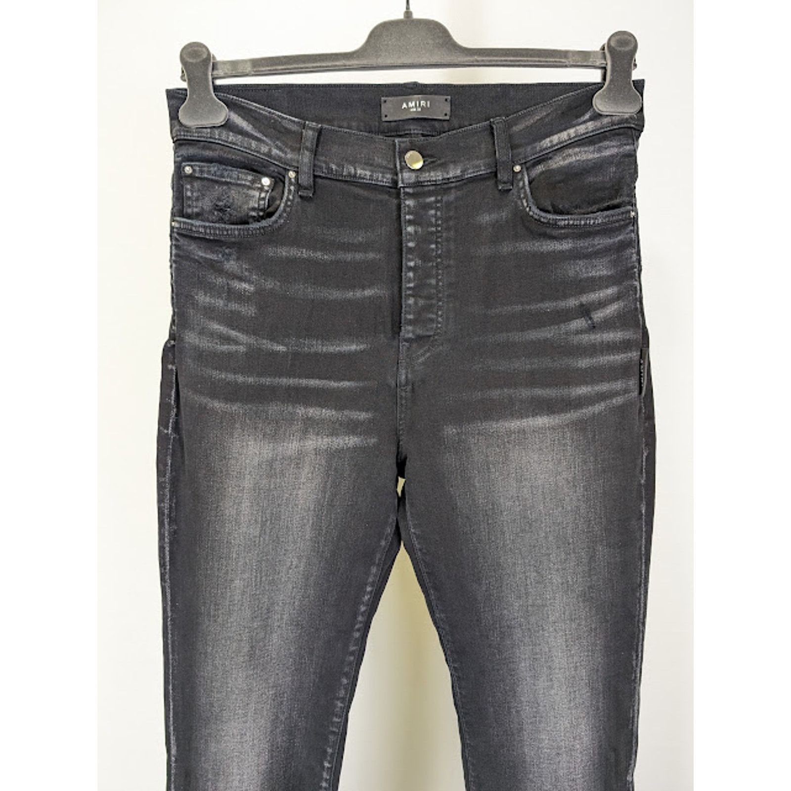 Amiri o1rshd1 Stacked Flare Jeans in Aged Black Size US 30 / EU 46 - 3 Thumbnail