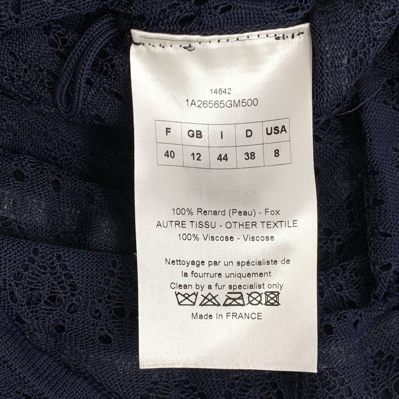 Dior Dior Dark Blue Fox Fur Crew Neck Sleeveless Dress K26WX Size L / US 10 / IT 46 - 6 Thumbnail