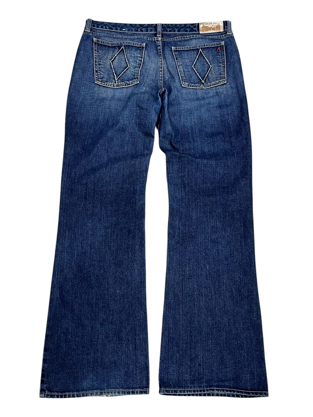 Replay Vintage Replay Italy Bootcut Flare Denim Y2K Fade Size 31" - 2 Thumbnail