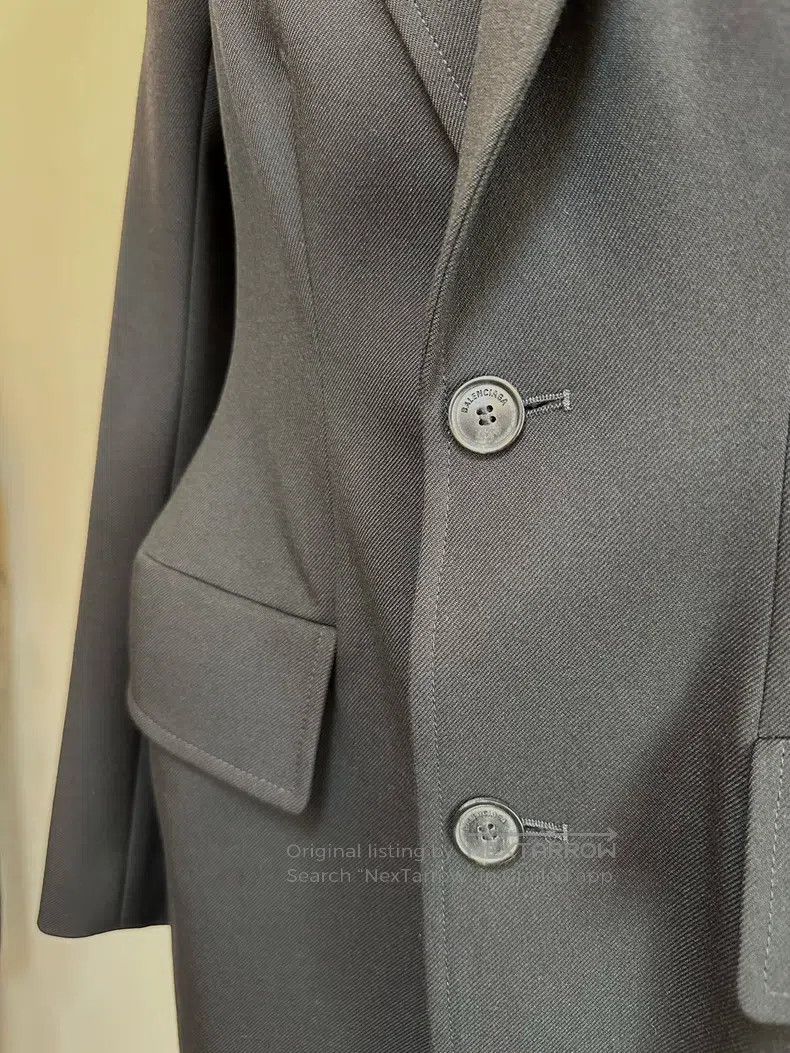 Balenciaga Balenciaga Solid black single-breasted long sleeve suit ja Size XXS / US 00 / IT 34 - 8 Thumbnail