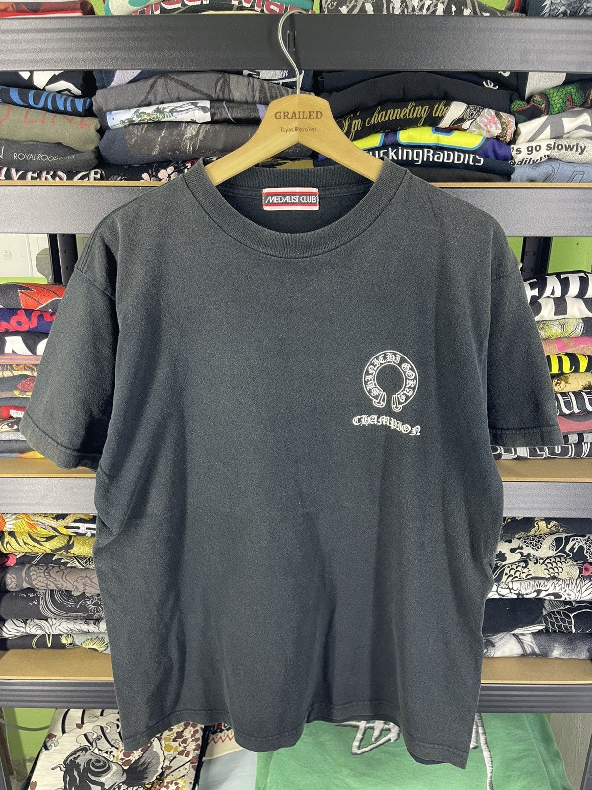 Japanese Brand Vintage Champion Style Chrome Hearts Shirt Tee Size US M / EU 48-50 / 2 - 2 Thumbnail