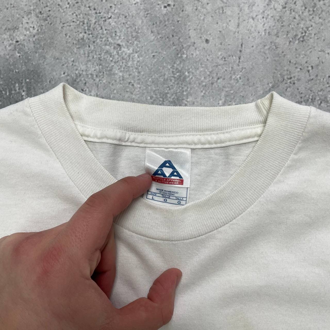 Vintage Vintage 2000s Parks Dropping In Skateboarding T Shirt White Size US L / EU 52-54 / 3 - 6 Thumbnail