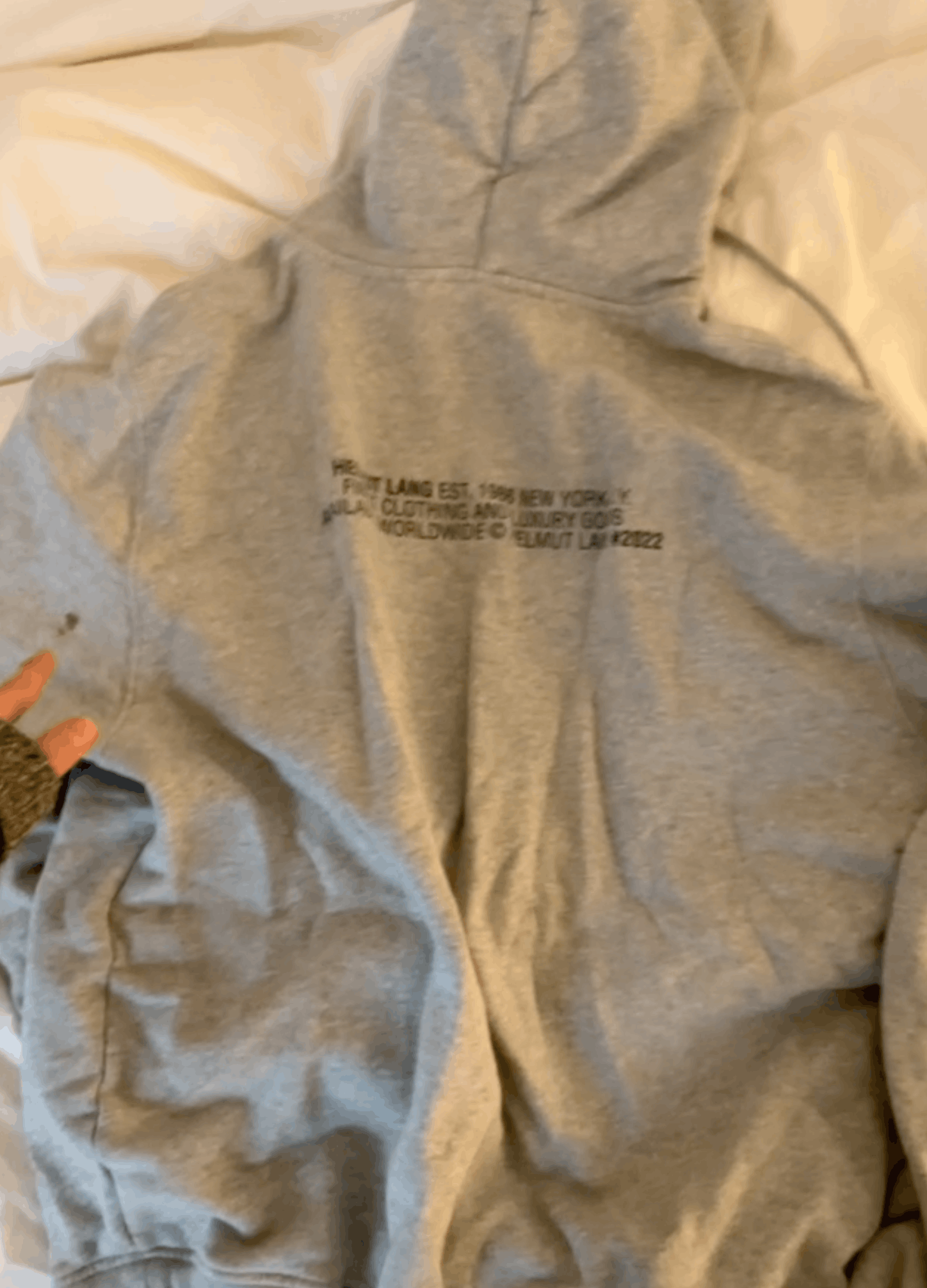 Helmut Lang Helmut Lang Grey and Purple Hoodie Size US M / EU 48-50 / 2 - 2 Thumbnail