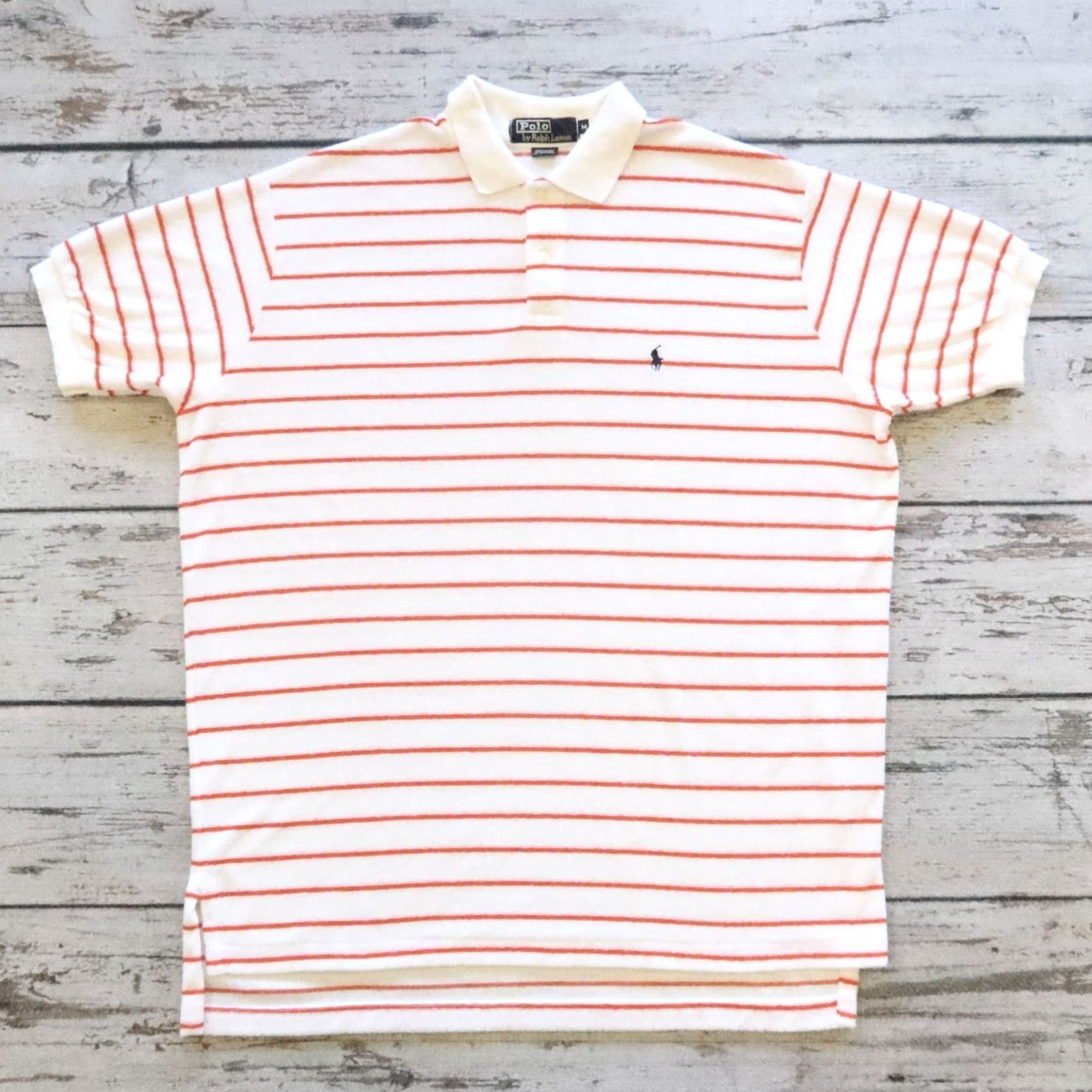 Ralph Lauren Vintage Polo Ralph Lauren French Terry Polo Shirt M Orange Mens Size US M / EU 48-50 / 2 - 2 Thumbnail