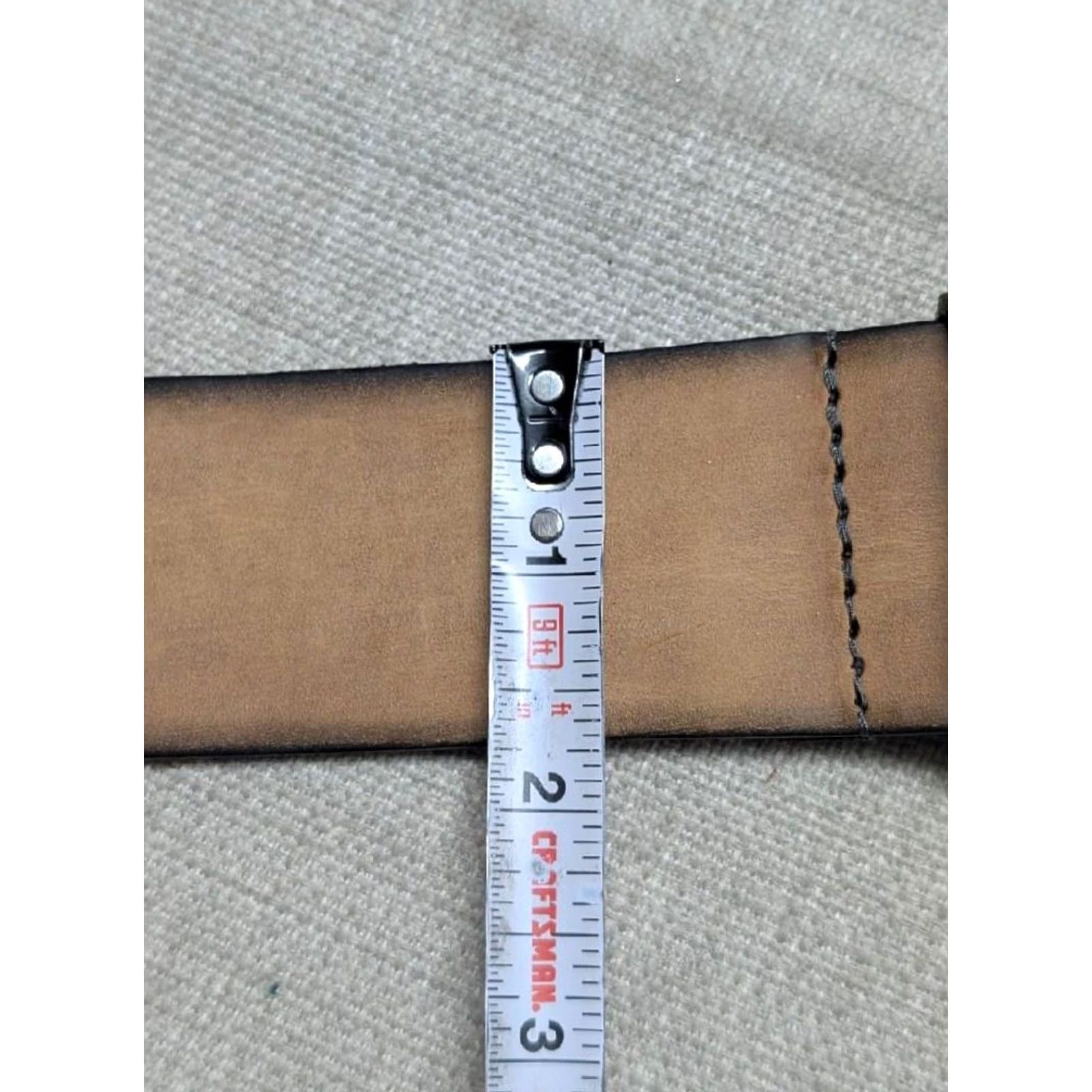 Vintage VINTAGE Amsterdam Heritage leather belt Unisex Adults 28 Brown Patina Rustic 1-3/4" Cowboys Western 90s Mens Size 28 - 7 Thumbnail