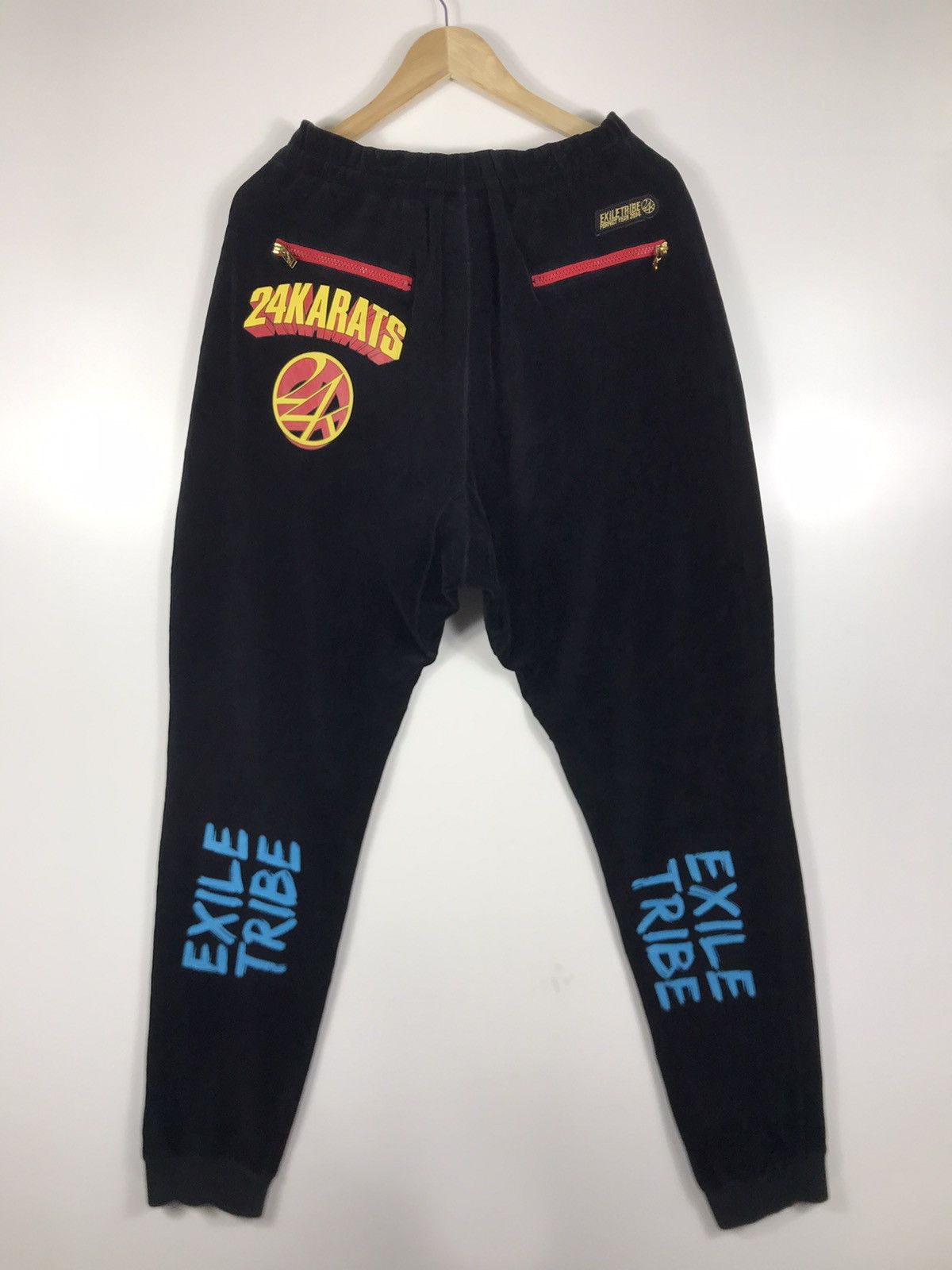 Japanese Brand ⚡️Vintage Y2K 24Karats Exile Tribe Velvet Sweatpants Size US 38 / EU 54 - 12 Thumbnail
