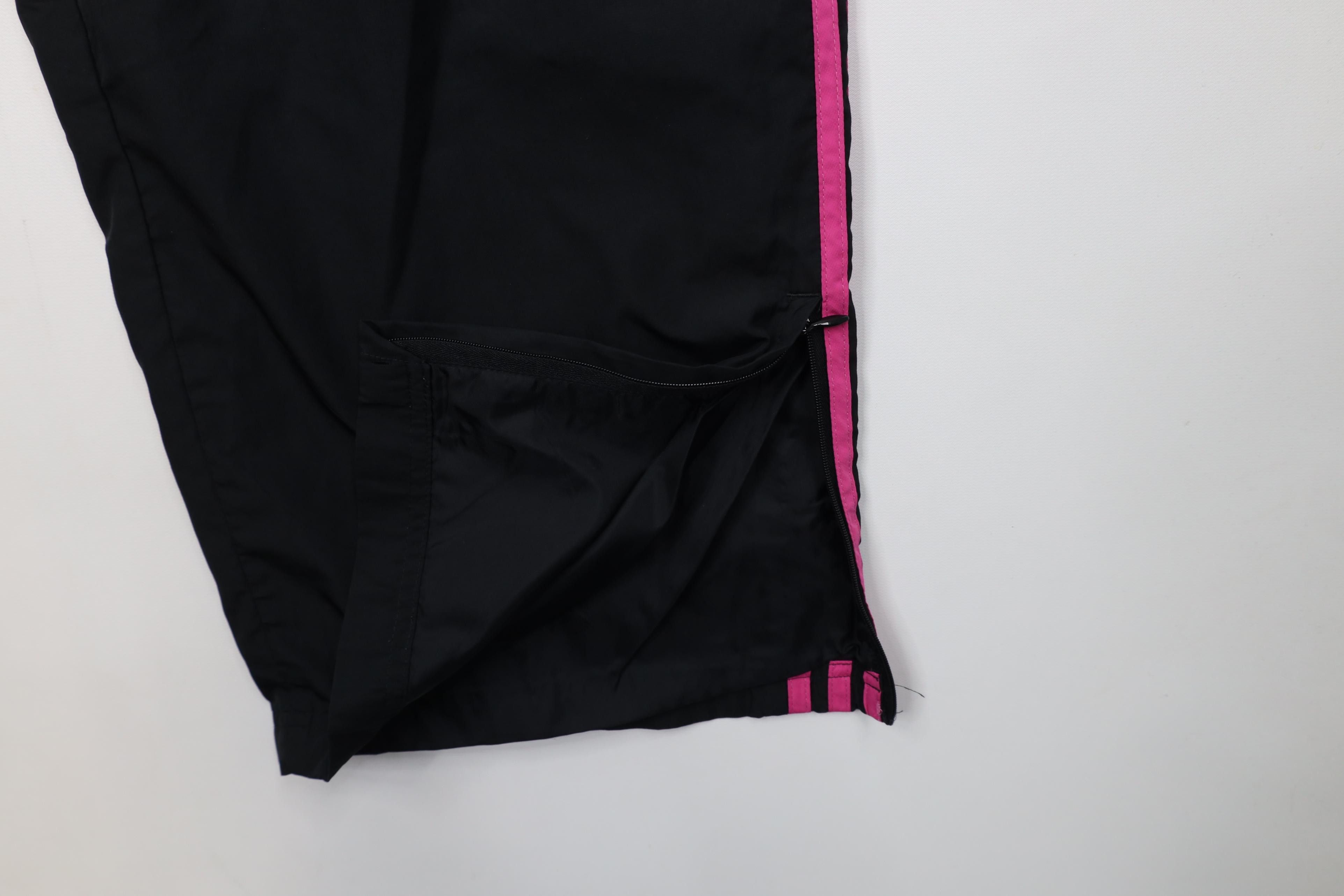 Adidas Vintage Y2K Adidas Striped Lined Wide Leg Windbreaker Pants Size 38" / US 16 / IT 52 - 5 Thumbnail
