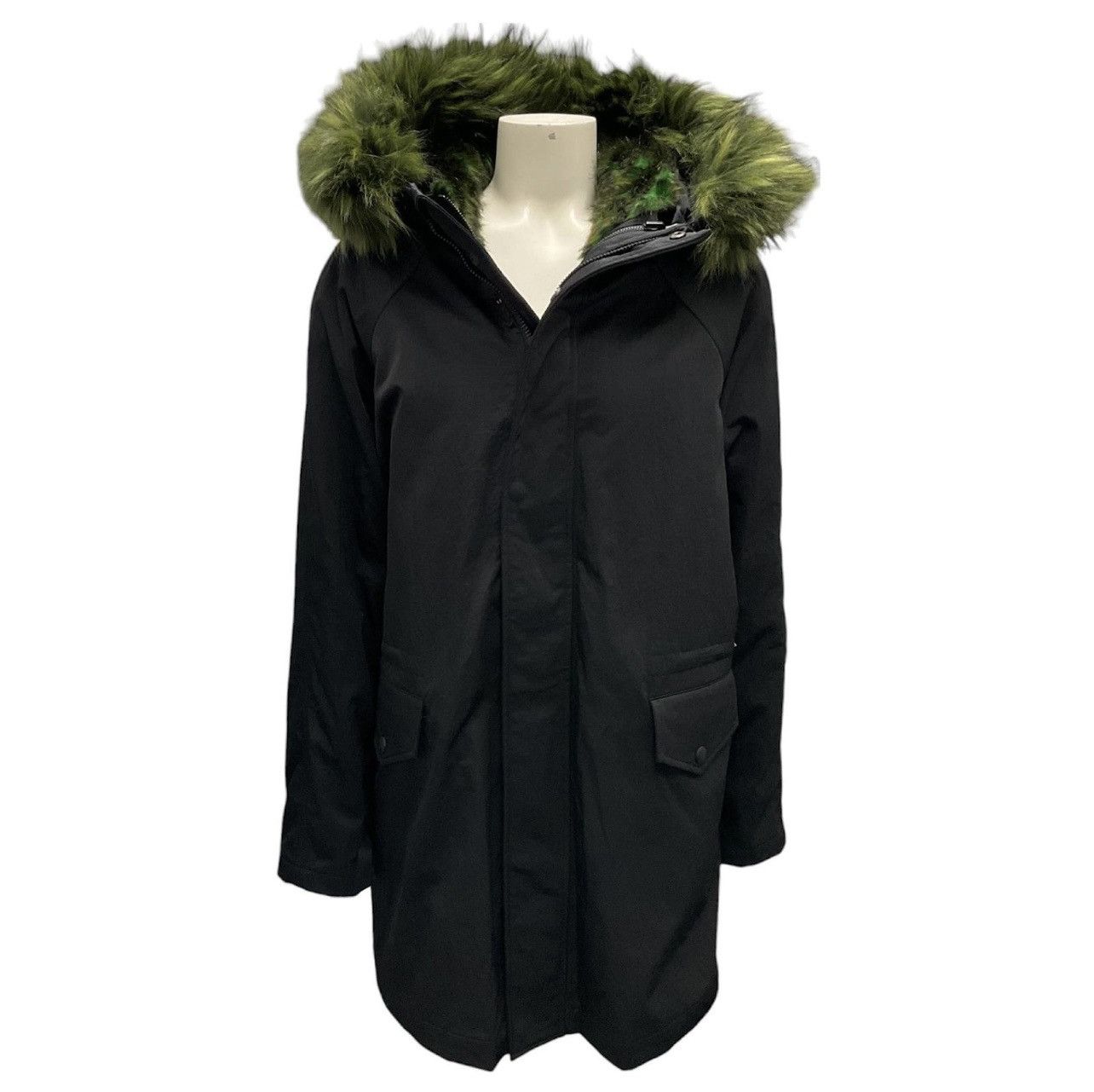 Opening Ceremony Opening Ceremony Black / Green Faux FurTrim Hood Parka Coat Size US S / EU 44-46 / 1 - 5 Thumbnail