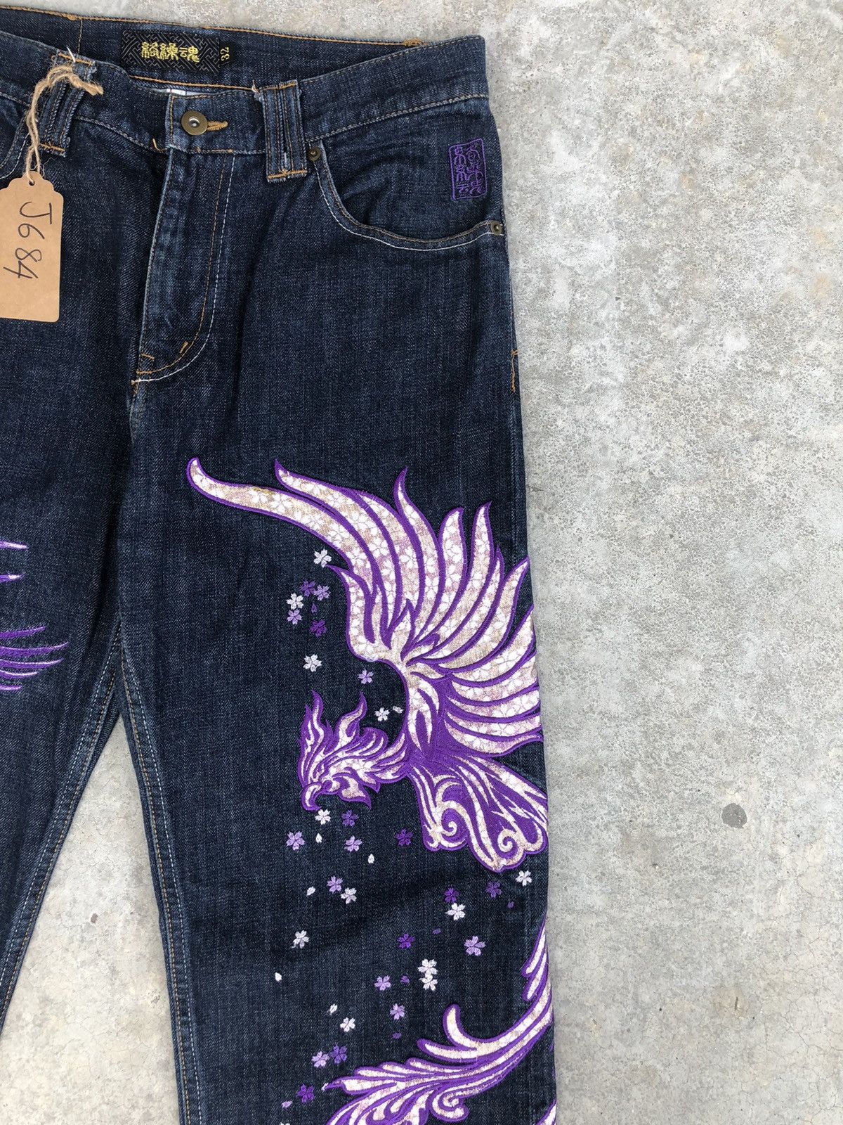 Karakuri Tamashii Karakuri Tamashii Embroidered Jeans Distressed Jeans Size US 32 / EU 48 - 5 Thumbnail