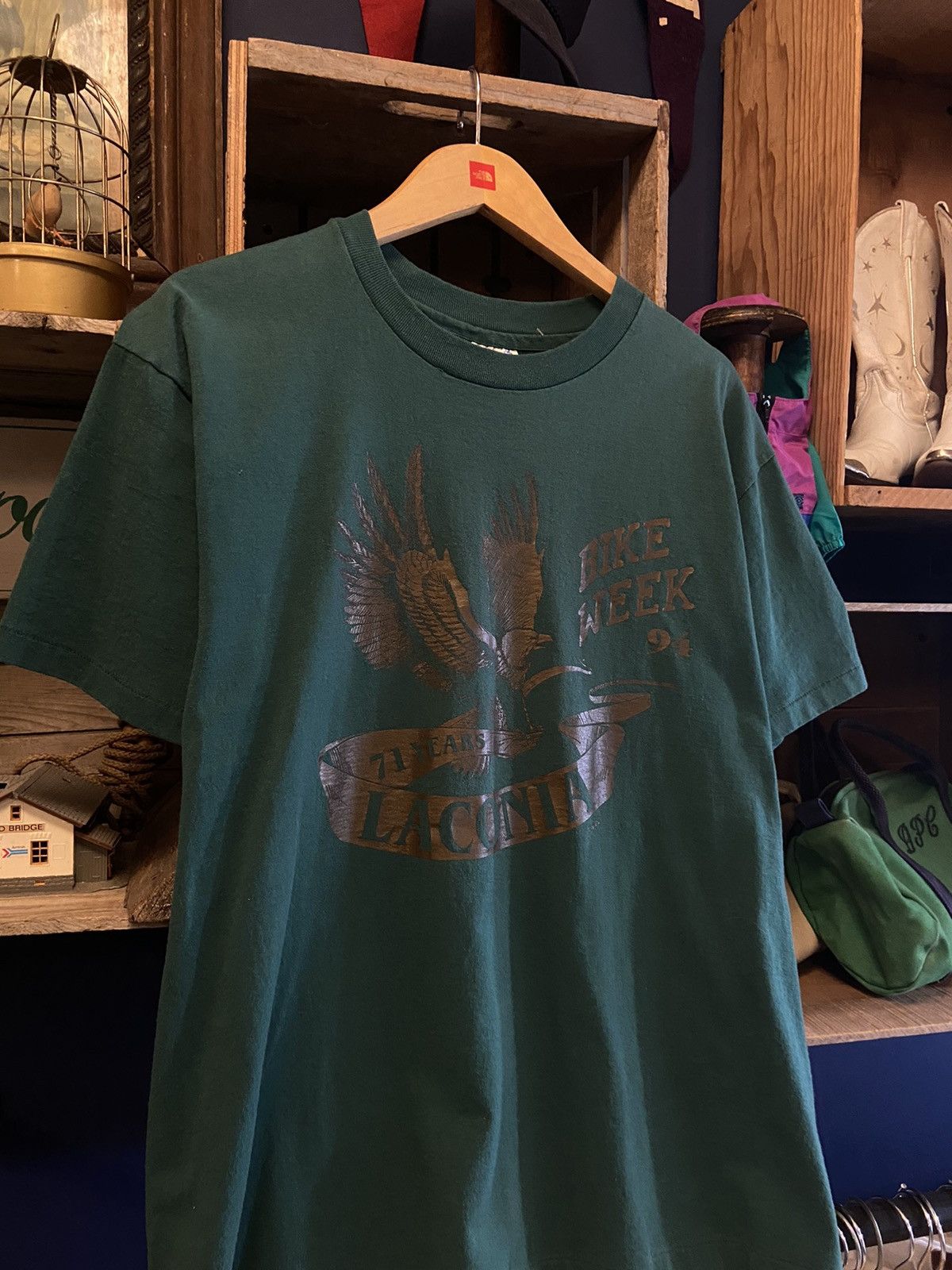 Harley Davidson × Vintage Vintage 90s Laconia Bike Week 94 Single Stitch T Shirt USA Size US L / EU 52-54 / 3 - 1 Thumbnail