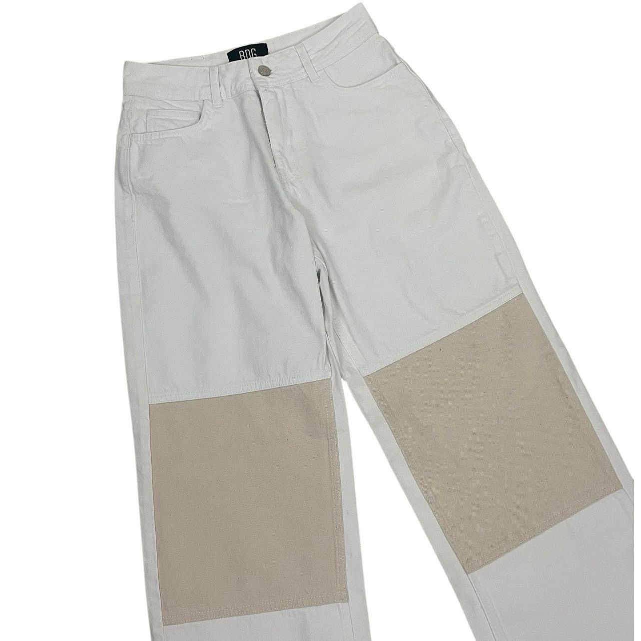 Bdg BDG White & Beige Color Block High Rise Denim Pants Size 25" / US 0 / IT 36 - 4 Thumbnail